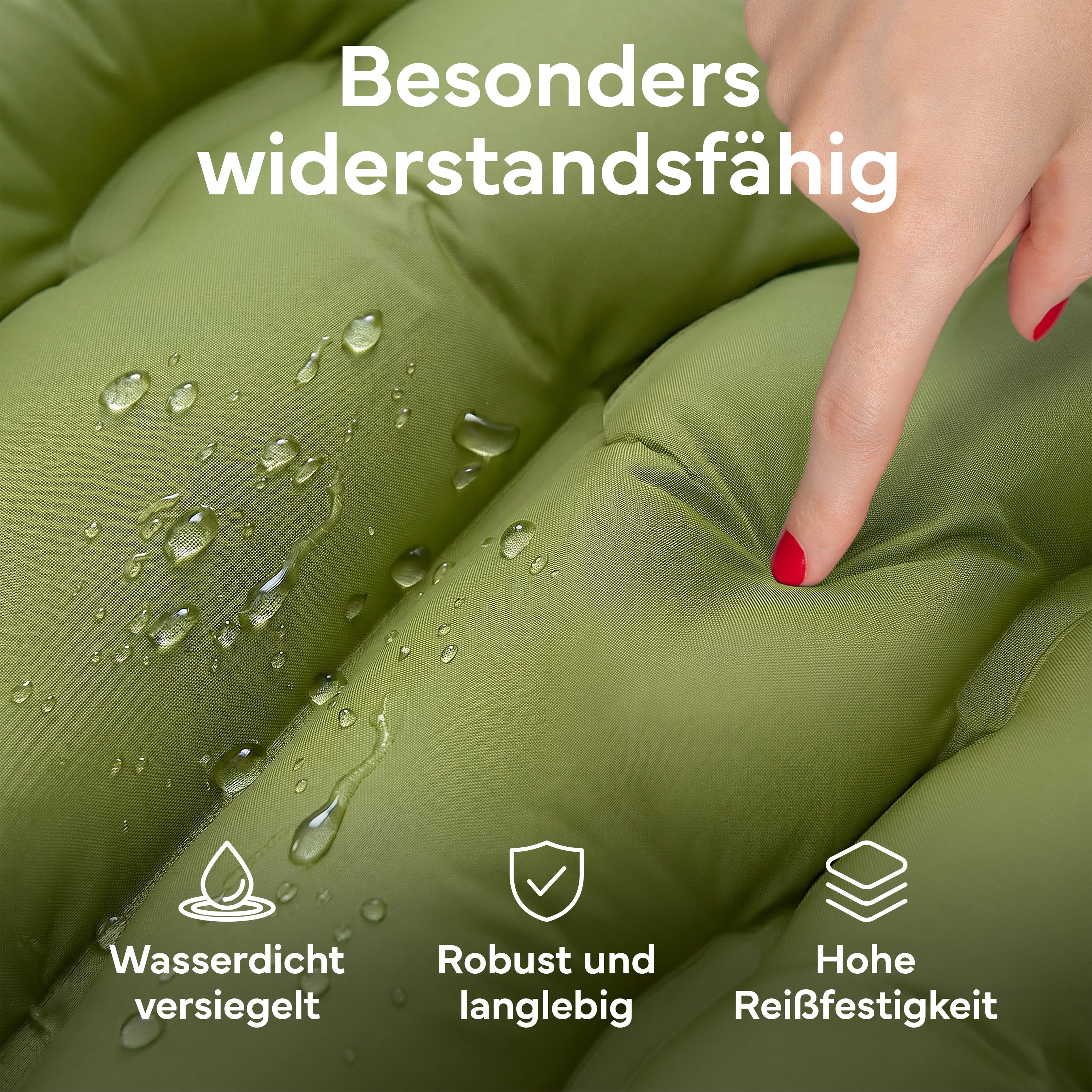 Isomatte Single - kombinierbar, integrierte Luftpumpe - Army Green - Campingartikel von NORDPINE | Outdoor-Equipment, Wandern, Camping