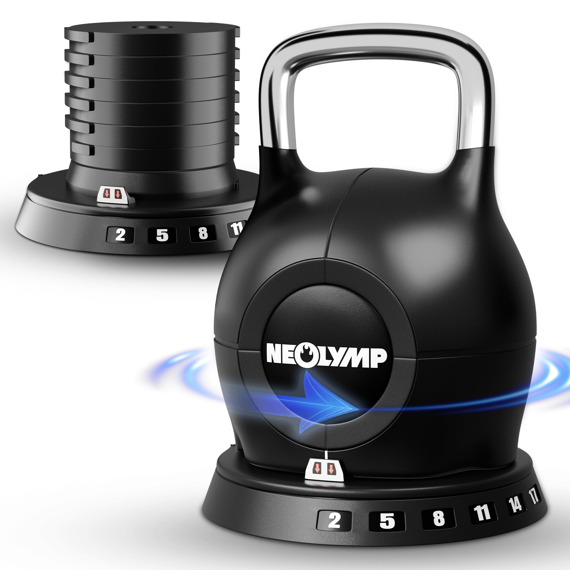 Kettlebell mit verstellbarem Gewicht (7 in 1)