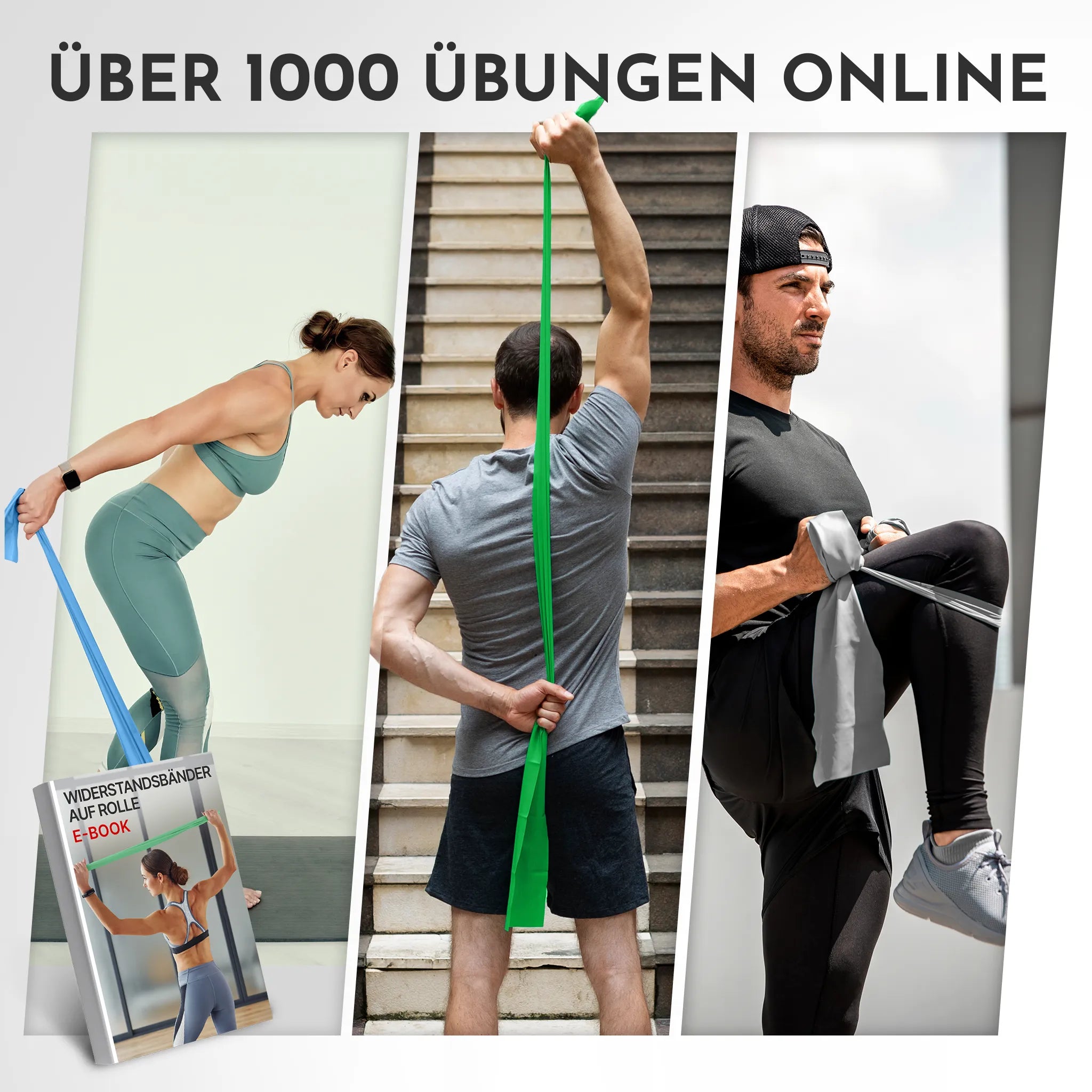 Elastische Widerstandsbänder TPE auf Rolle - zuschneidbares Resistance Band für Physio und Reha