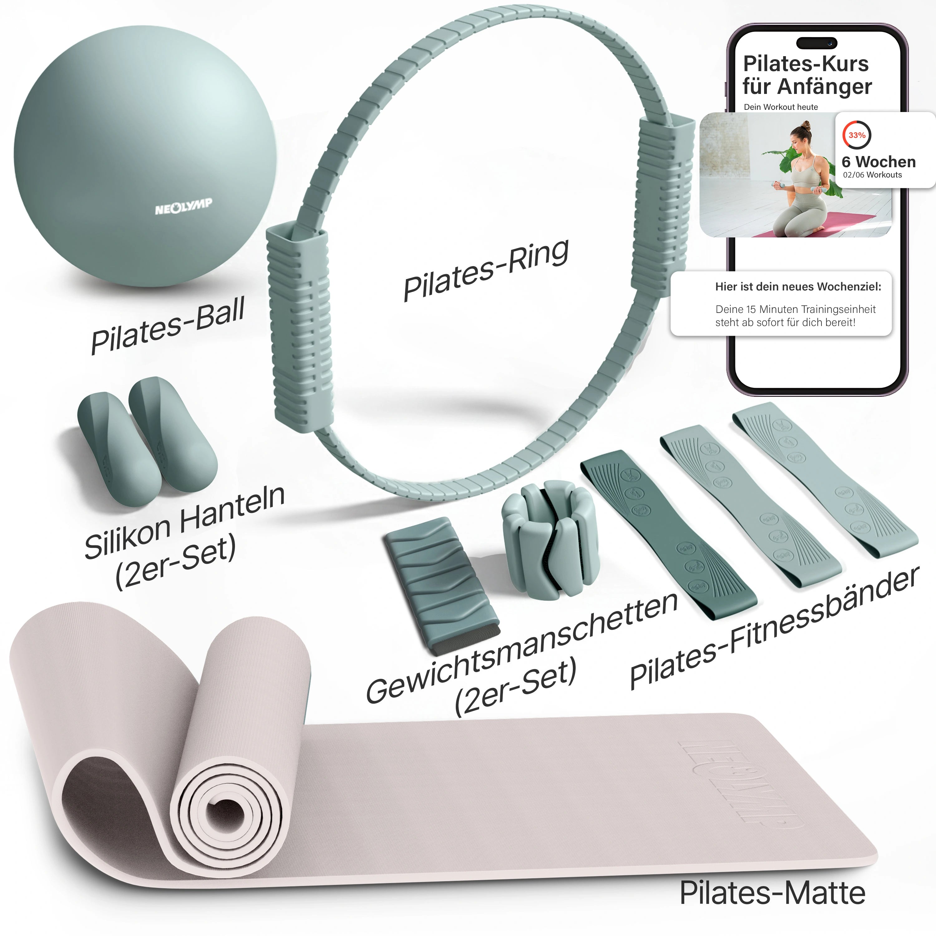 Pilates Komplett-Set Premium -  mit Geschenkbox