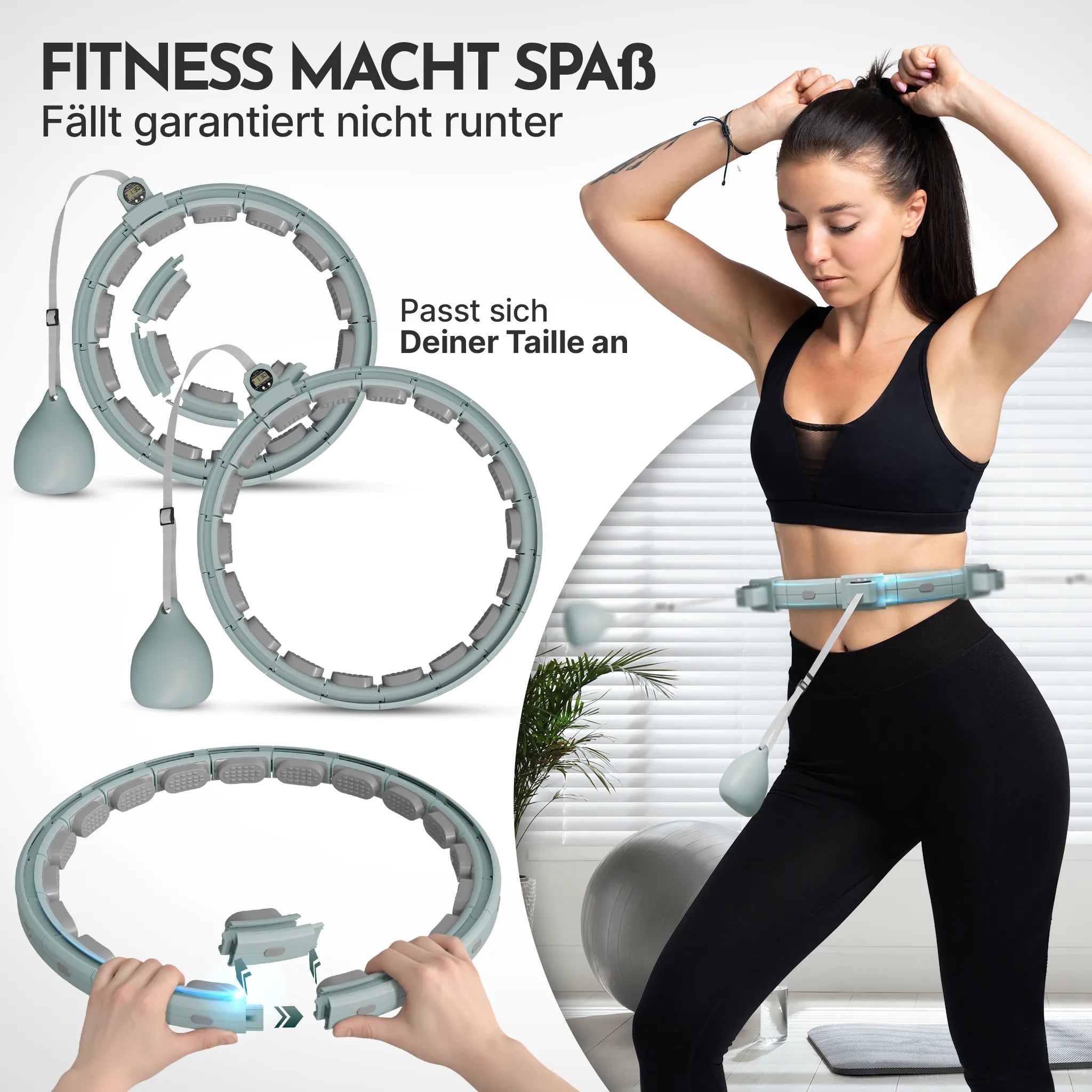 Smarter Hula-Reifen - verstellbar, inkl. Kalorienzähler