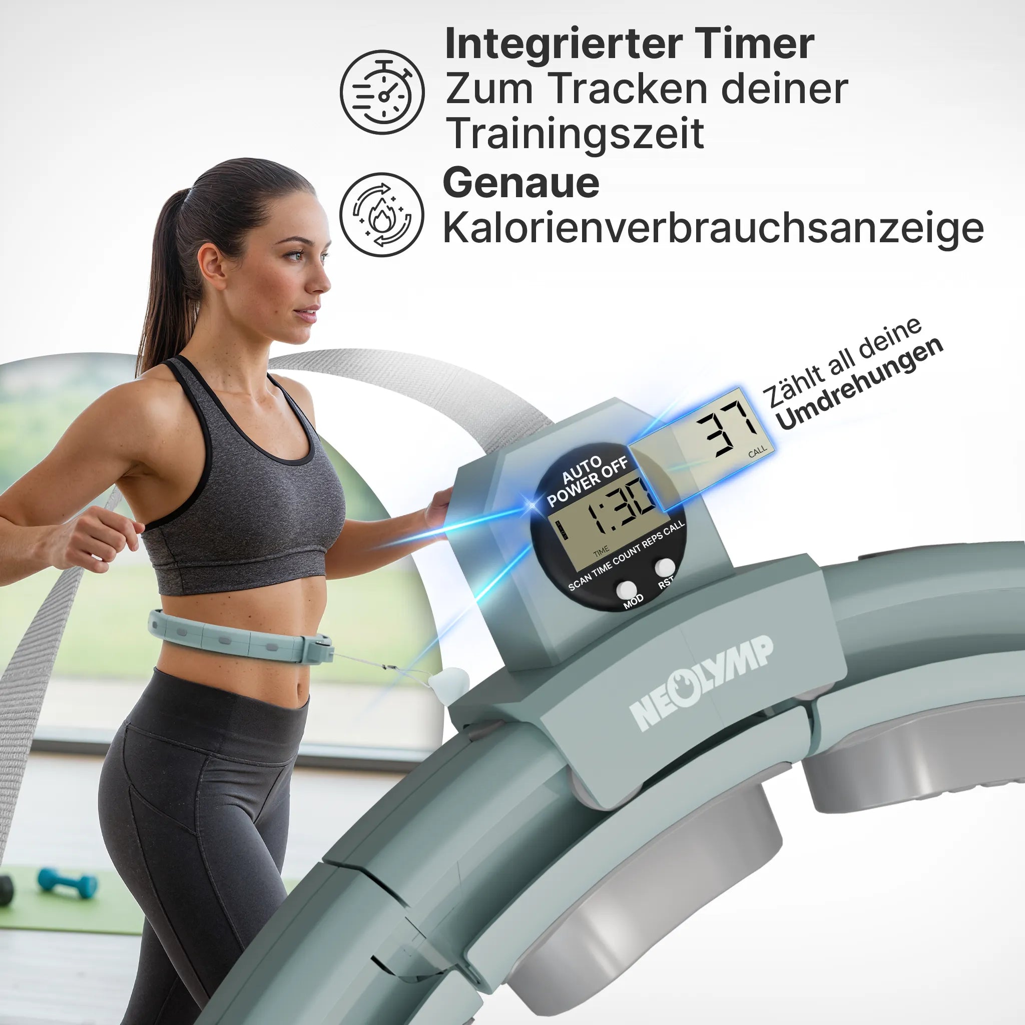 Smarter Hula-Reifen - verstellbar, inkl. Kalorienzähler