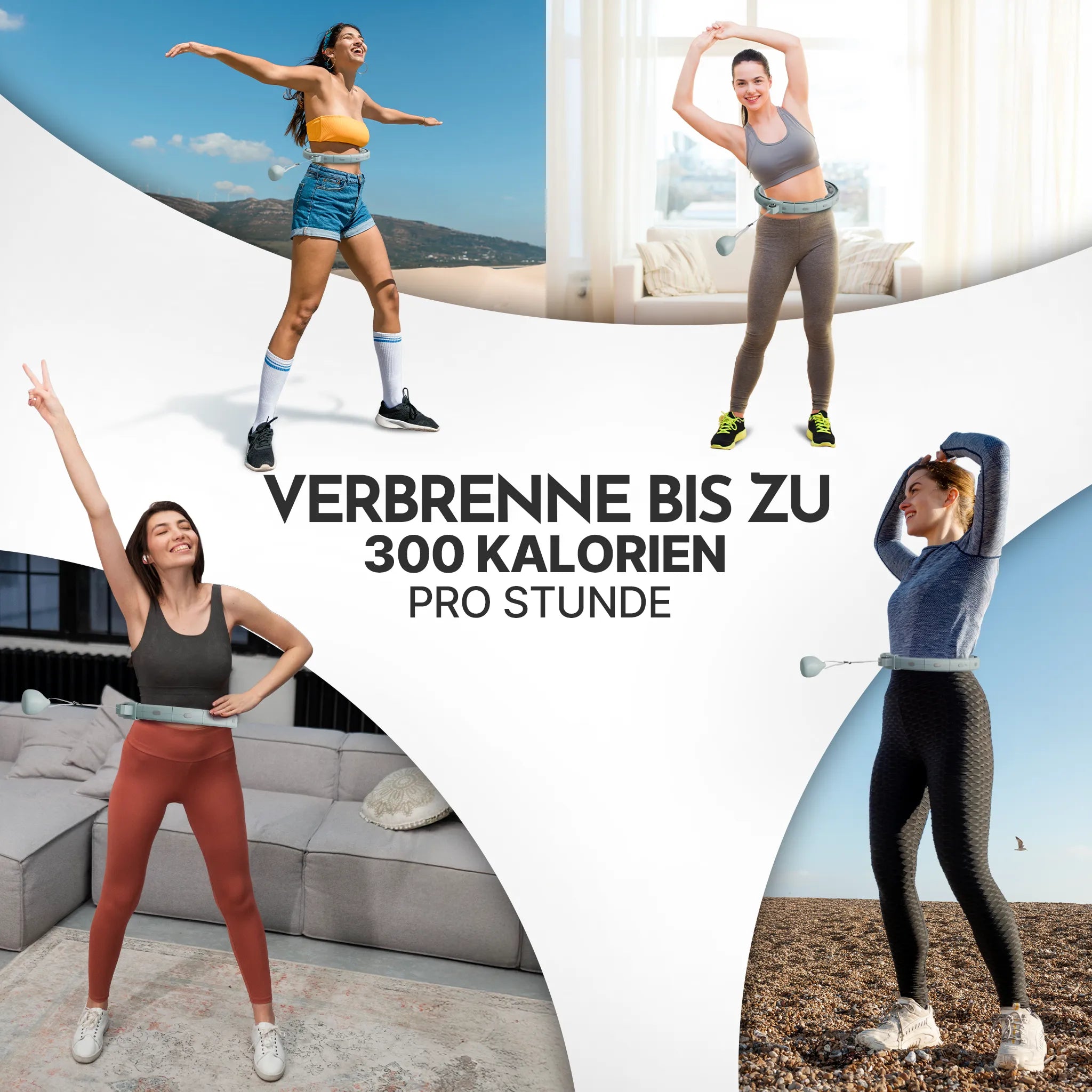 Smarter Hula-Reifen - verstellbar, inkl. Kalorienzähler