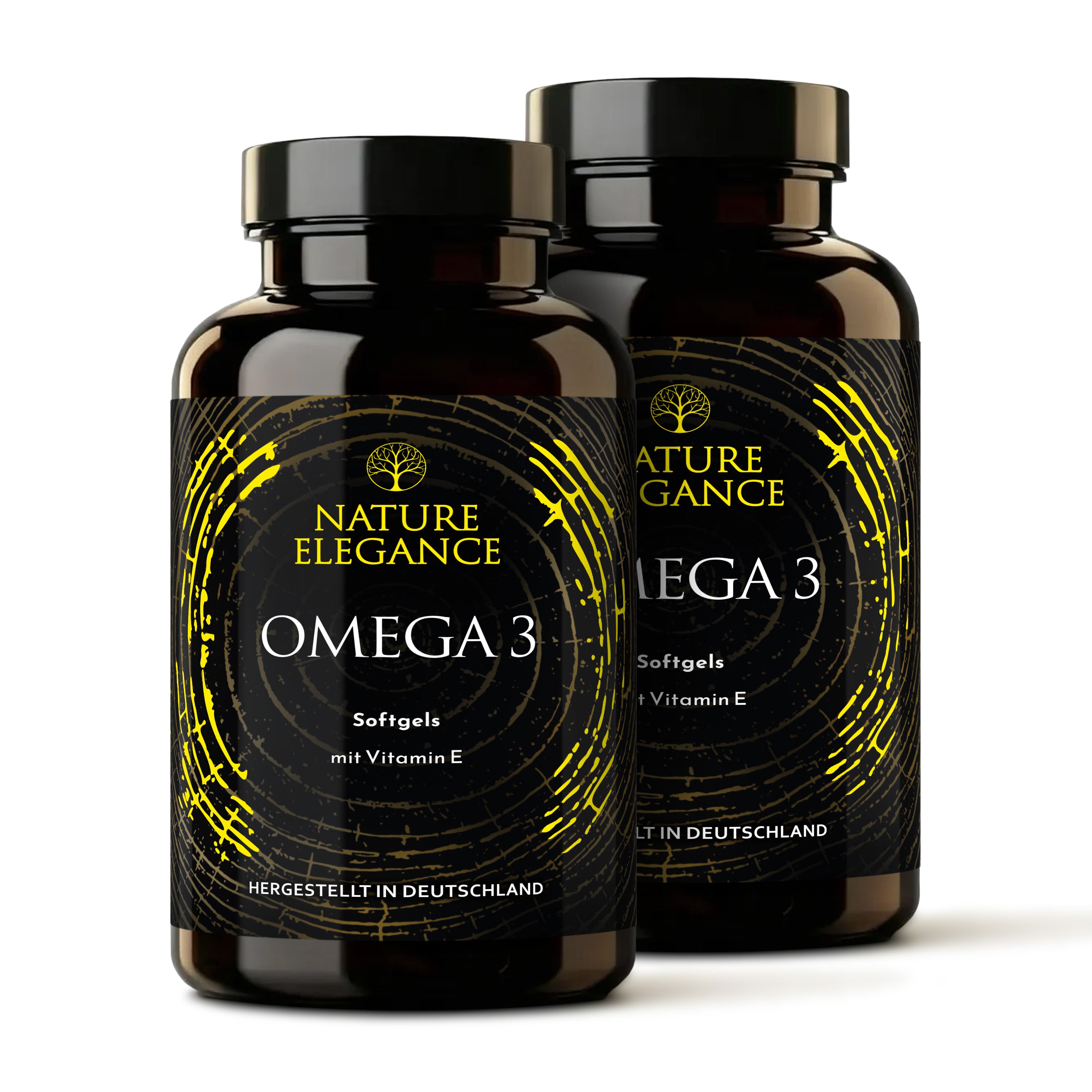 Nature Elegance - Omega 3 - Hoher Anteil an Vitamin E, DHA & EPA - 2er Pack - Nahrungsergänzungsmittel von NEOLYMP | Fitnessequipment und Sportartikel