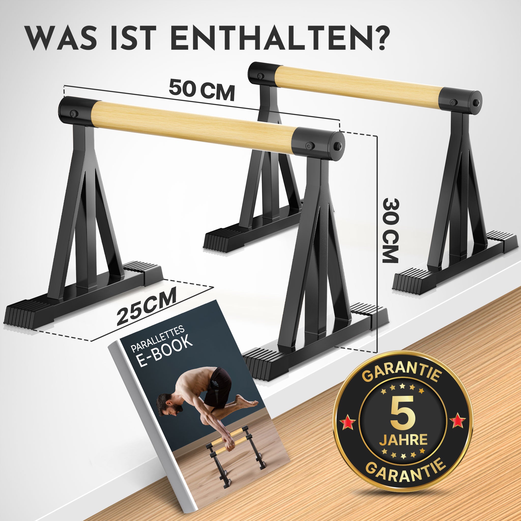 Parallettes rutschfest für Fitness & Calisthenics