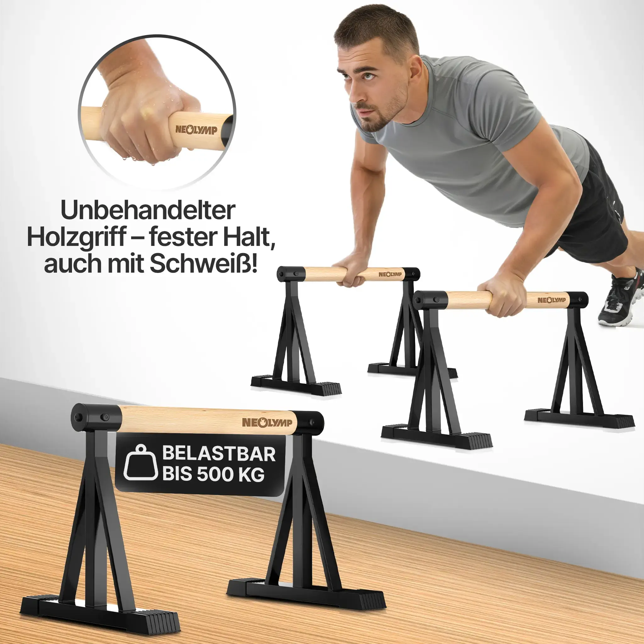 Parallettes rutschfest für Fitness & Calisthenics