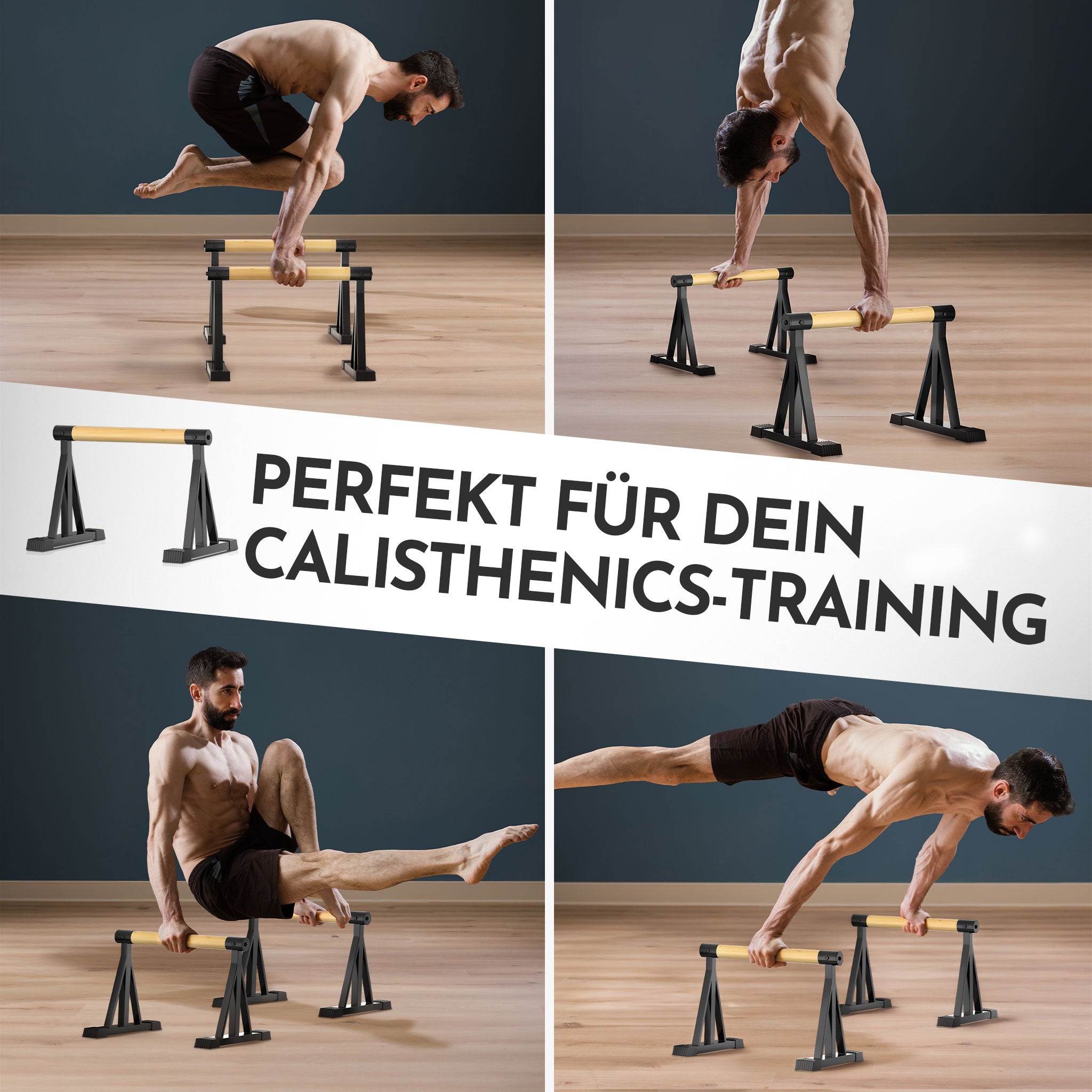 Parallettes rutschfest für Fitness & Calisthenics