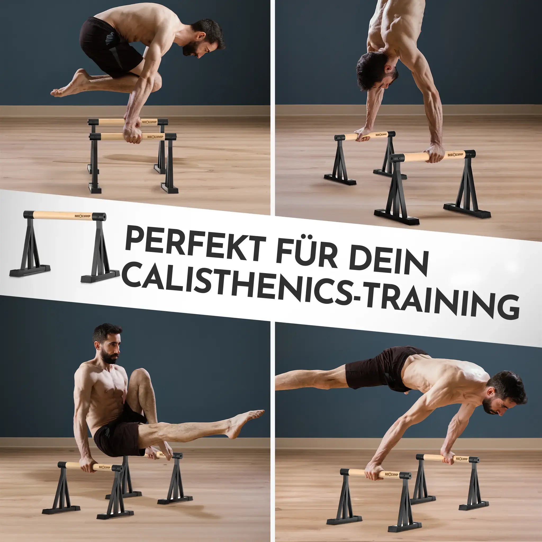 Parallettes rutschfest für Fitness & Calisthenics