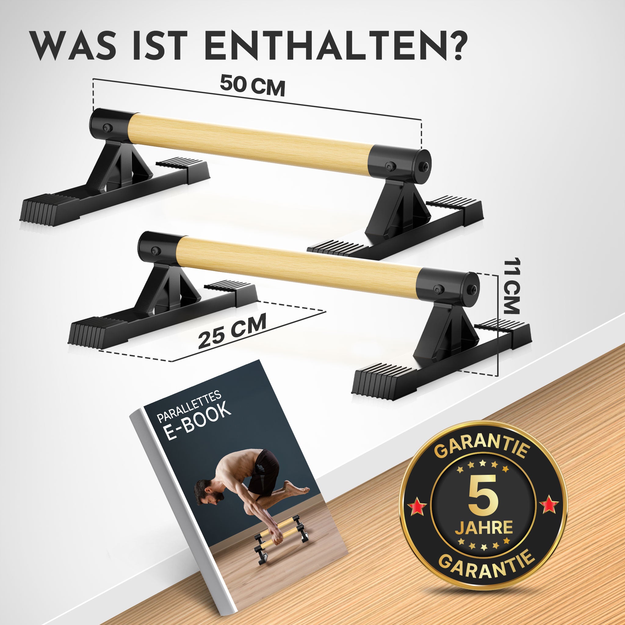 Parallettes rutschfest für Fitness & Calisthenics
