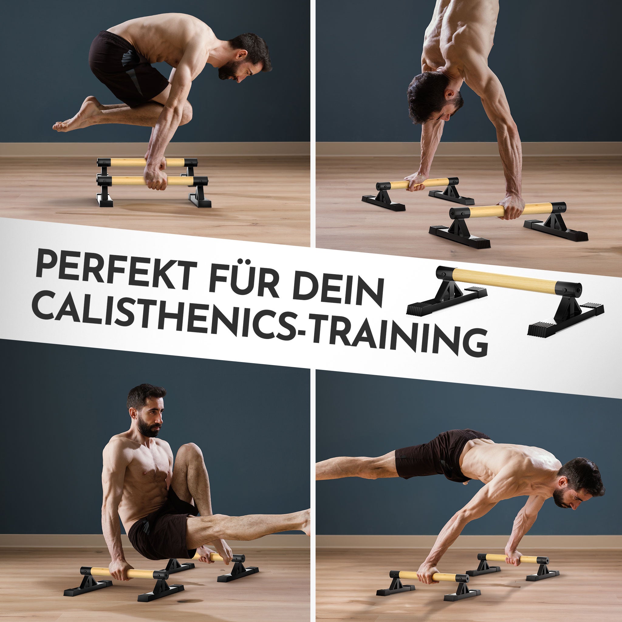 Parallettes rutschfest für Fitness & Calisthenics