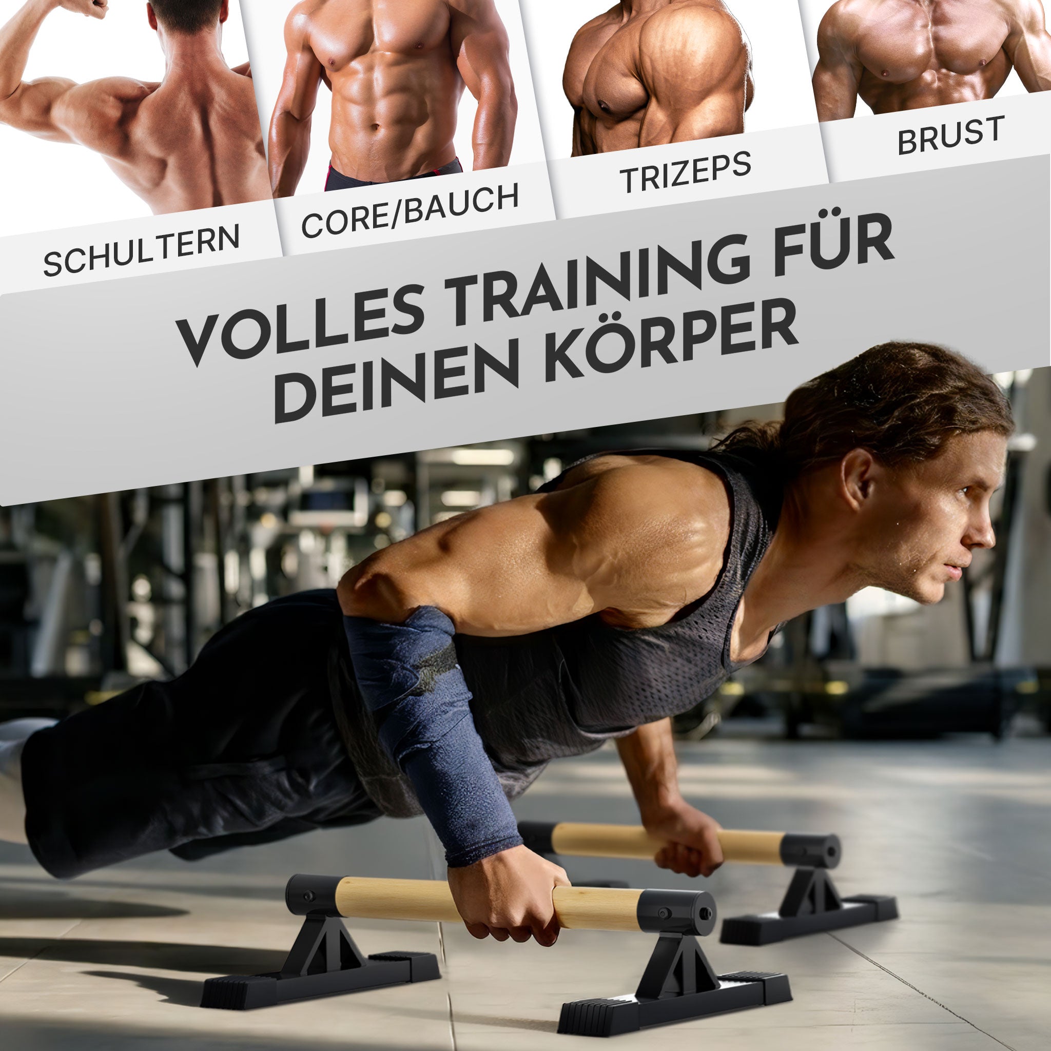 Parallettes rutschfest für Fitness & Calisthenics