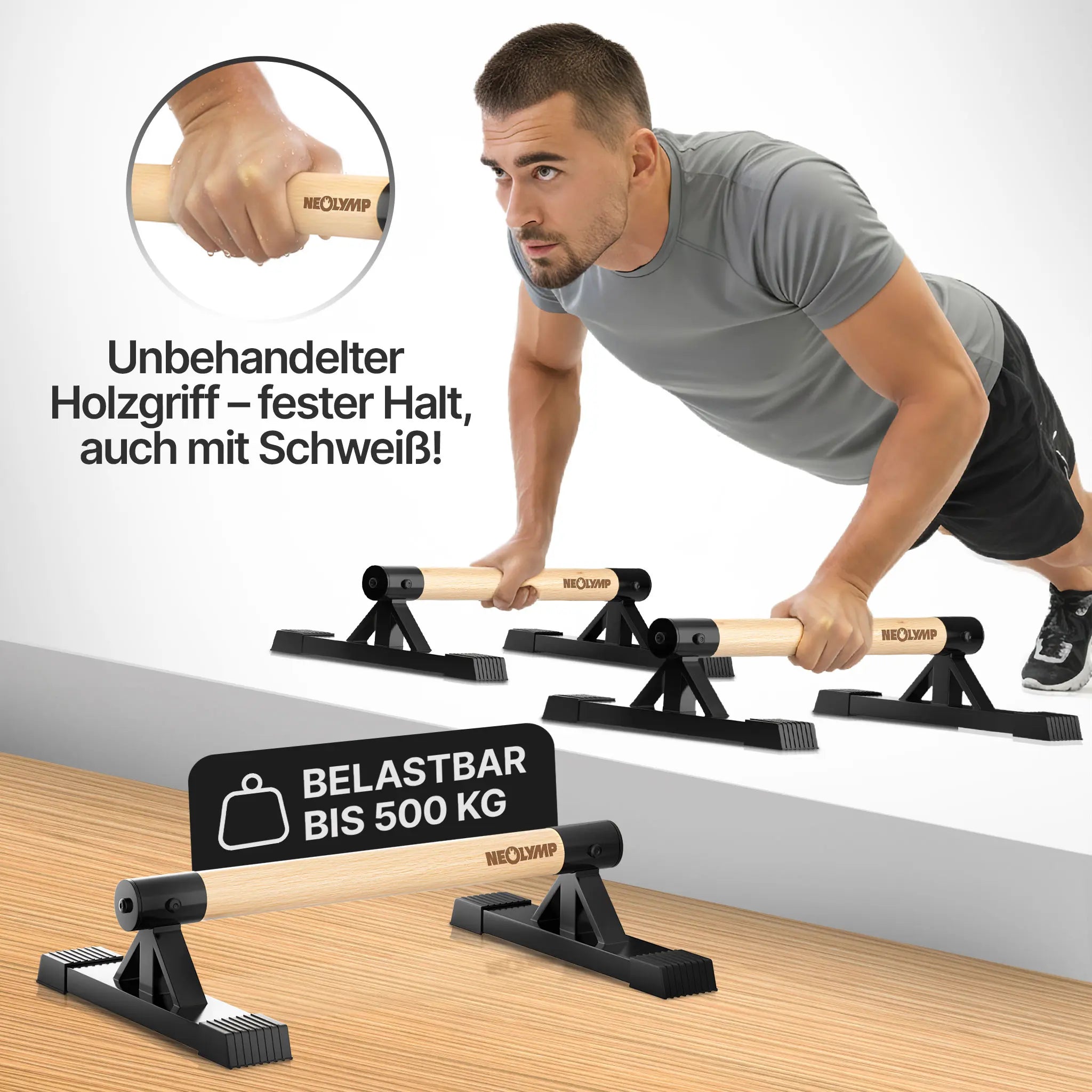 Parallettes rutschfest für Fitness & Calisthenics