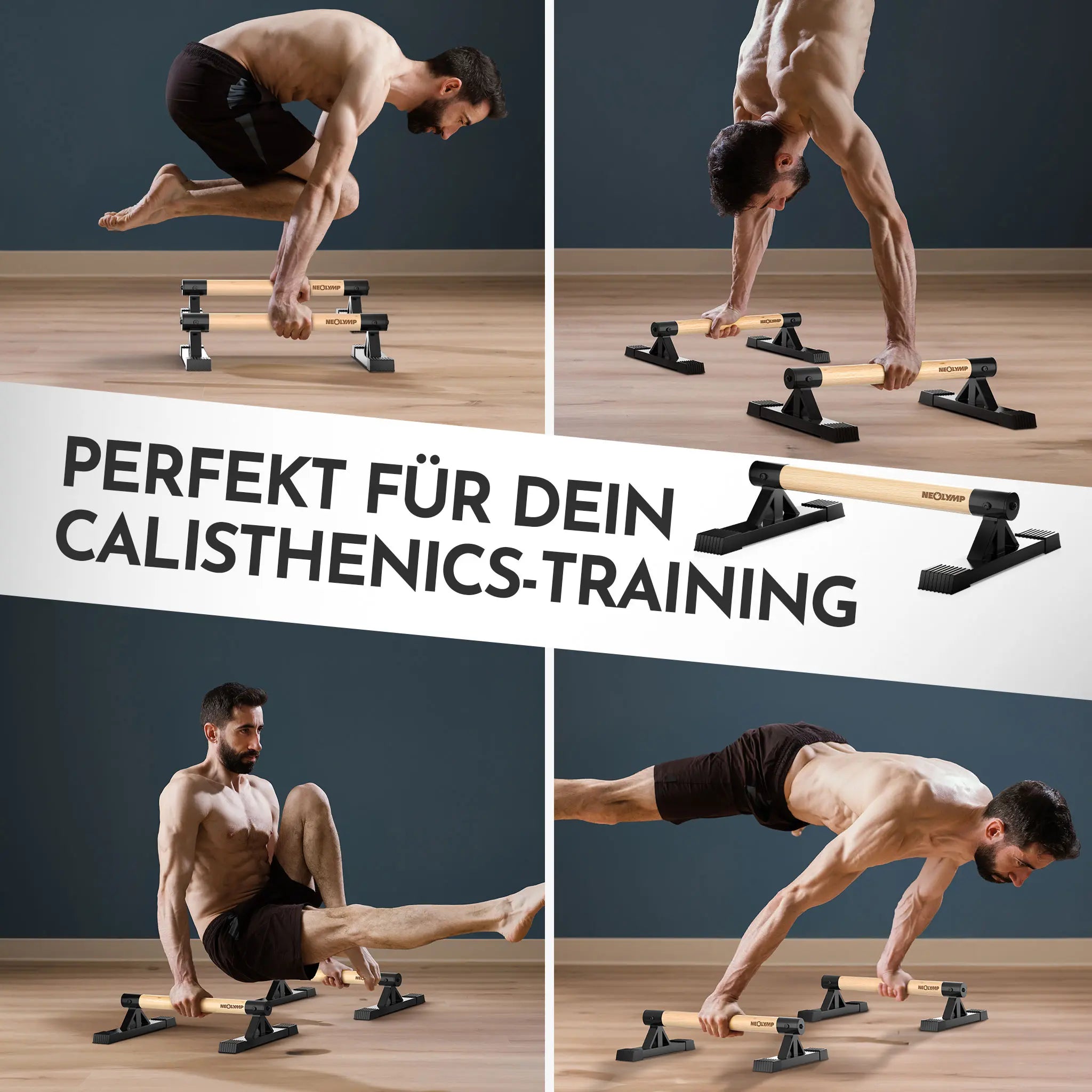 Parallettes rutschfest für Fitness & Calisthenics