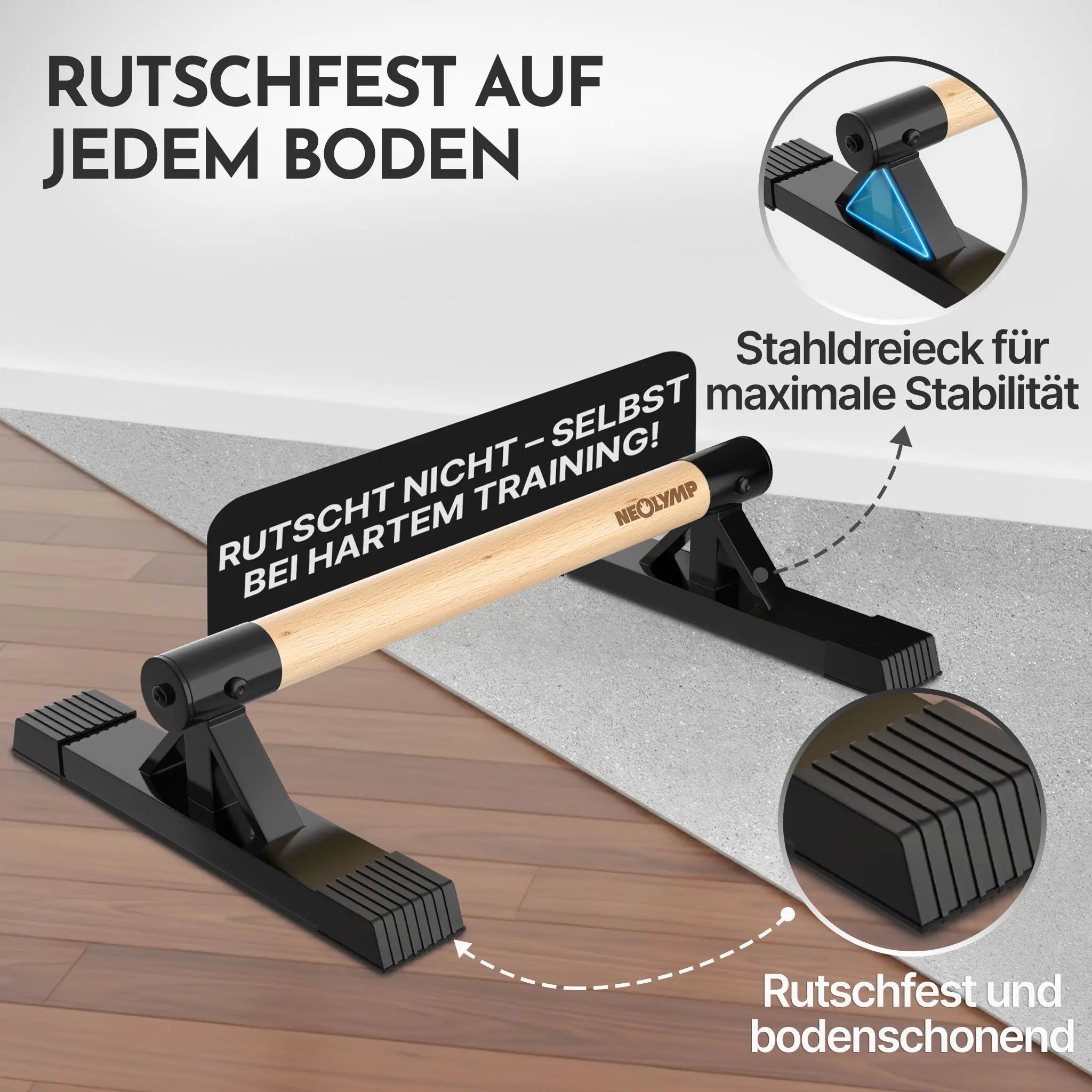 Parallettes rutschfest für Fitness & Calisthenics