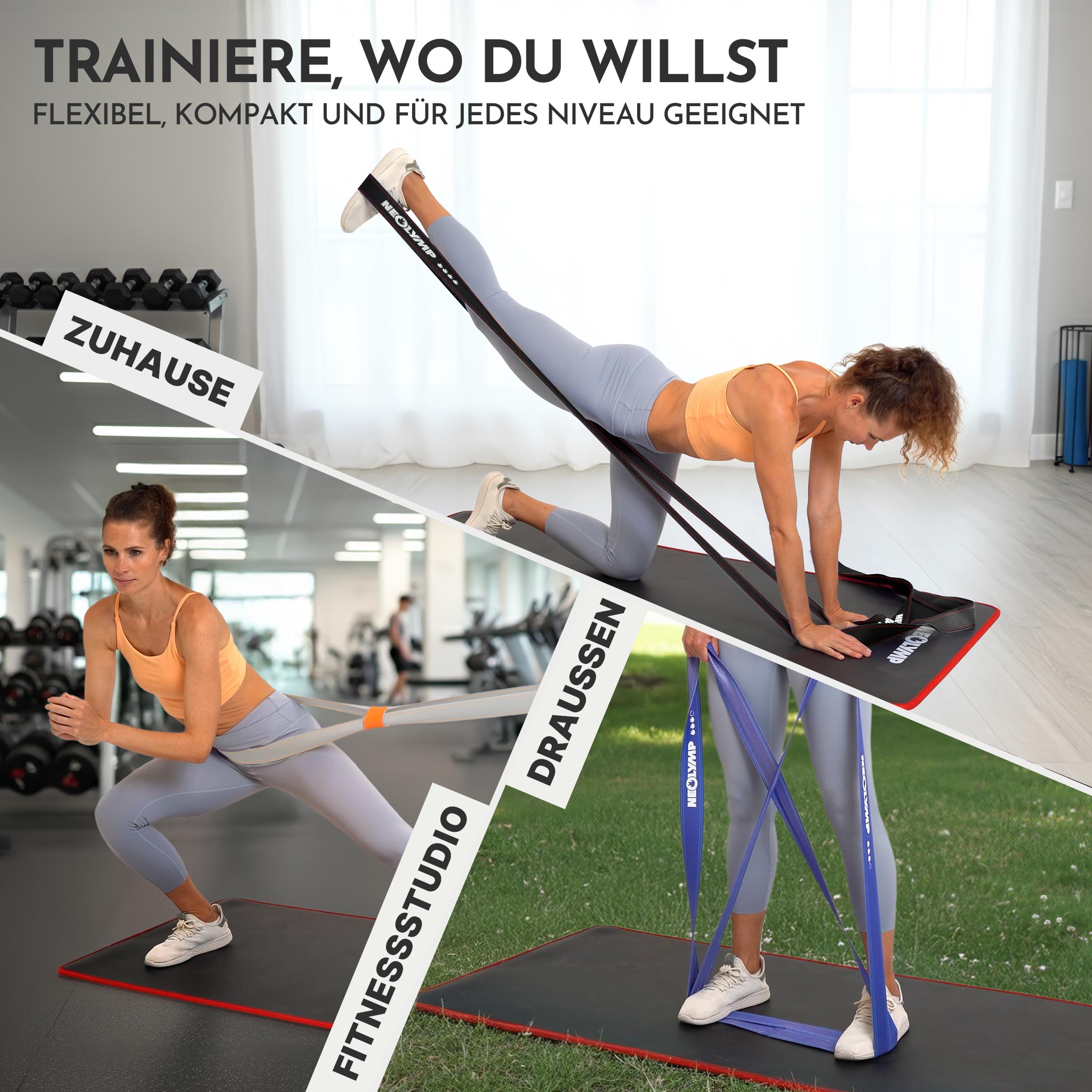 Powerband aus Stoff mit Verstellschnalle