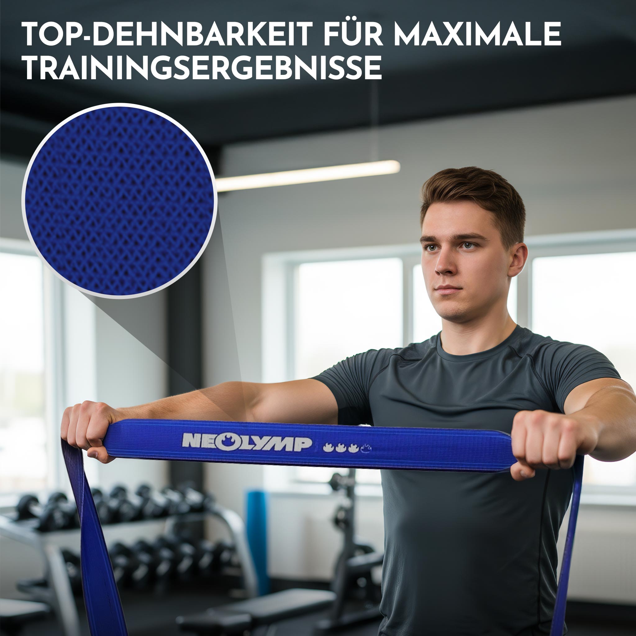 Powerband aus Stoff mit Verstellschnalle