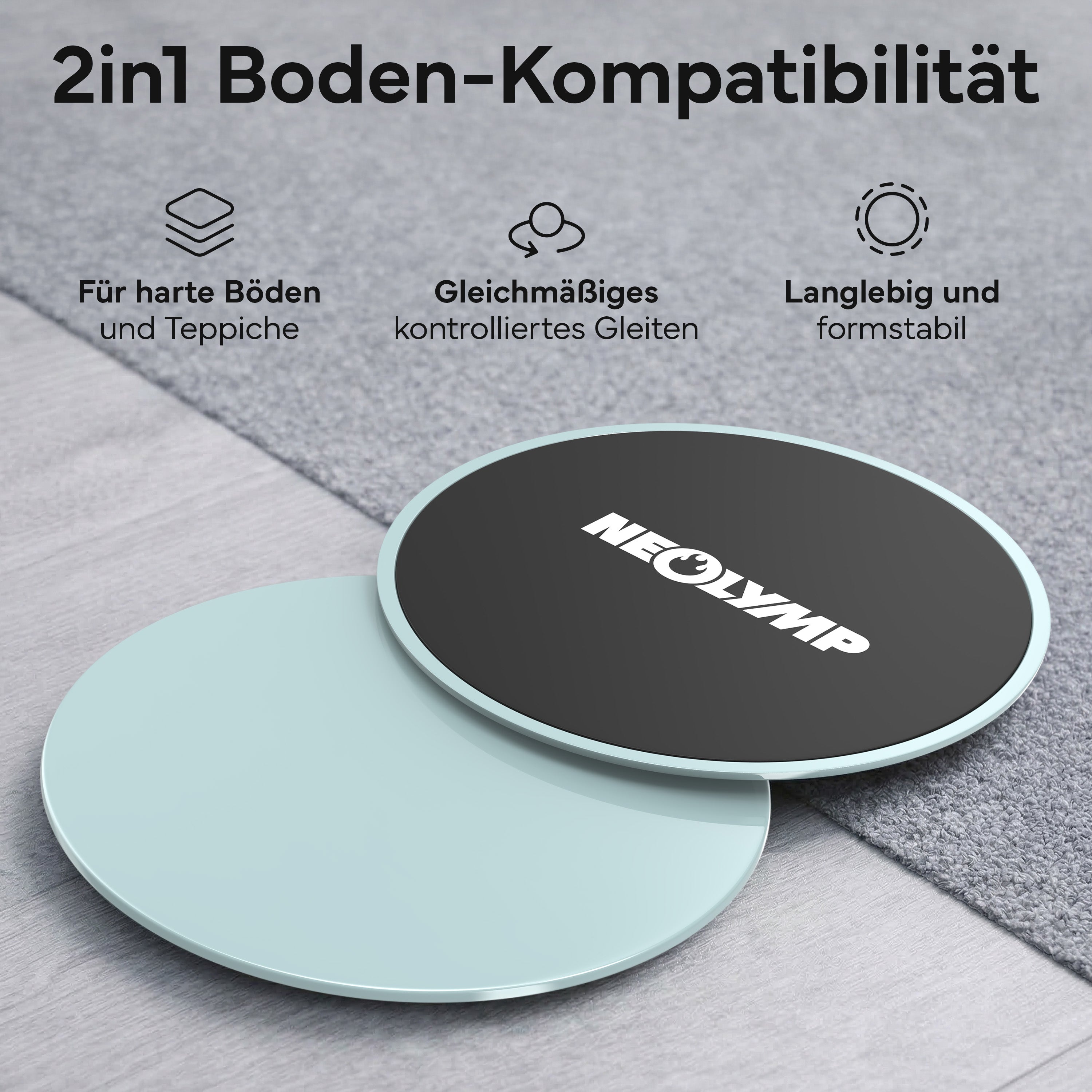 Pilates Slider 2er Set - für glatte Böden und Teppich