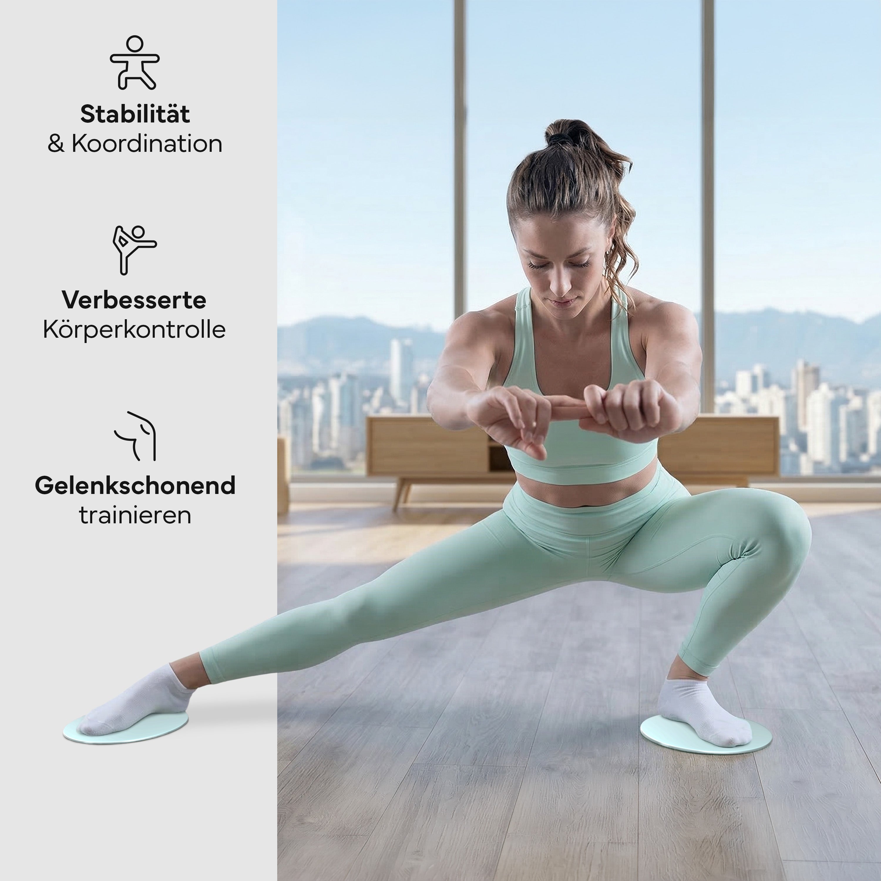 Pilates Slider 2er Set - für glatte Böden und Teppich