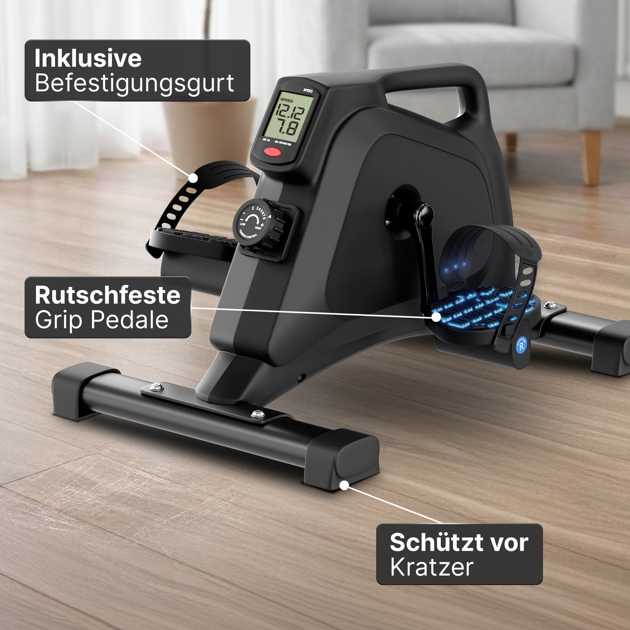 Pedaltrainer - ergonomischer Heimtrainer mit Zubehör - - Sportgerät von NEOLYMP | Fitnessequipment und Sportartikel