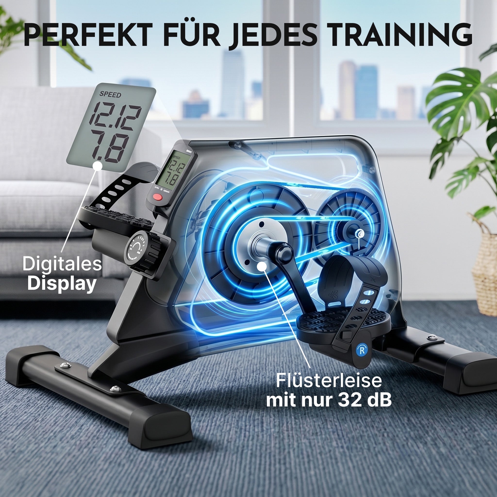 Pedaltrainer - ergonomischer Heimtrainer mit Zubehör - - Sportgerät von NEOLYMP | Fitnessequipment und Sportartikel