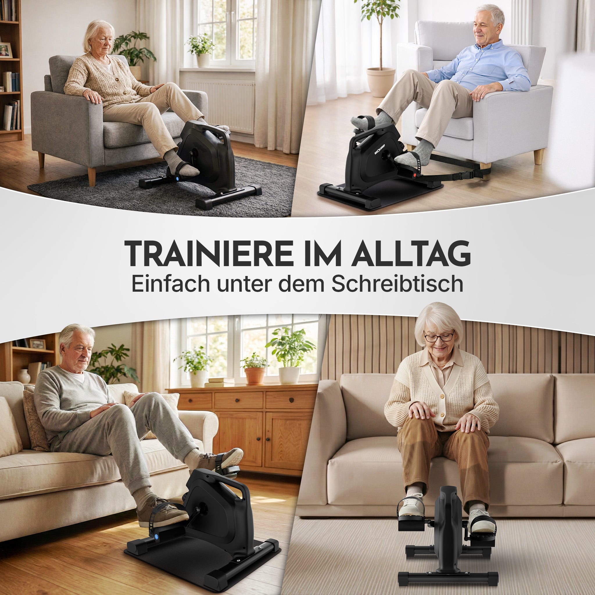 Pedaltrainer - ergonomischer Heimtrainer mit Zubehör - - Sportgerät von NEOLYMP | Fitnessequipment und Sportartikel