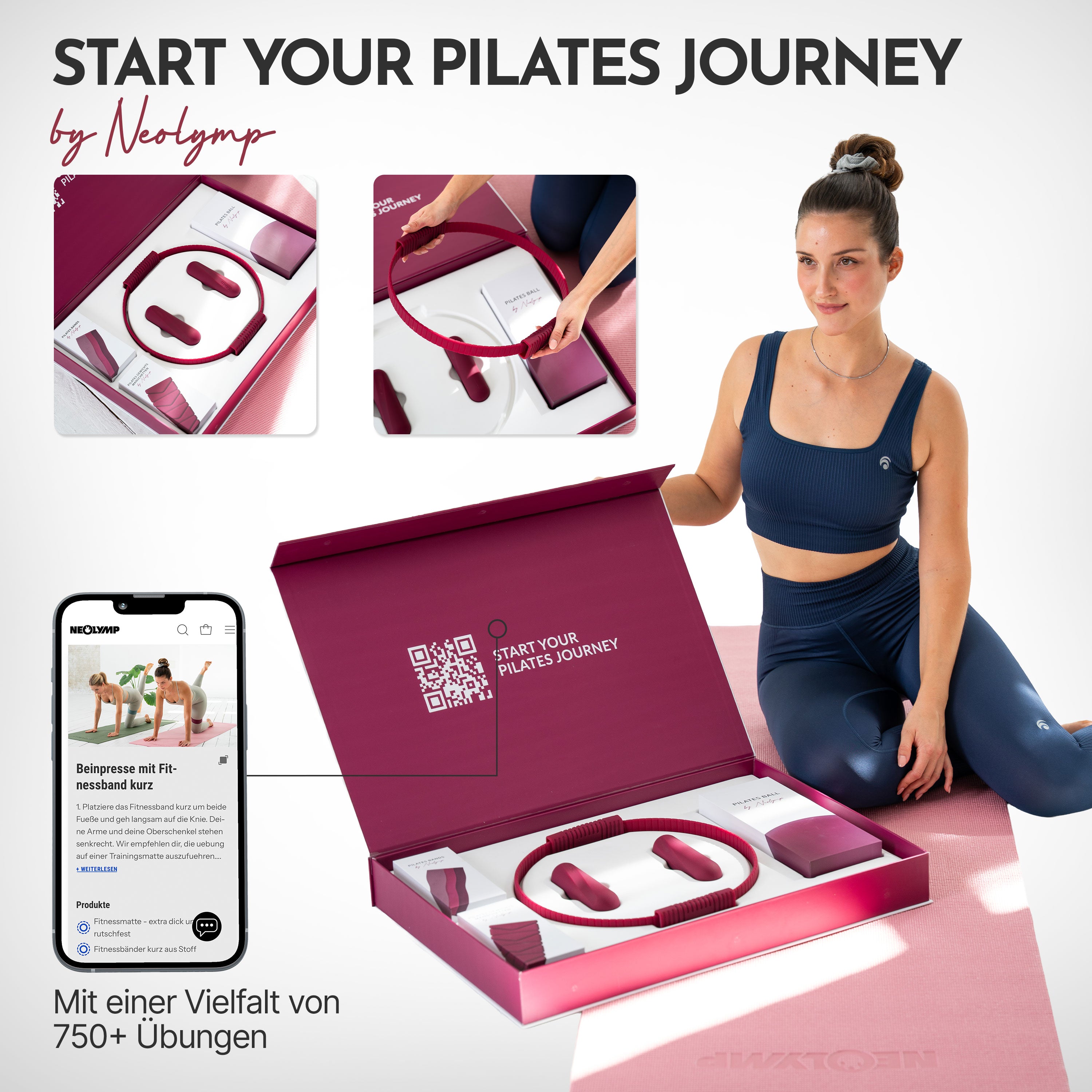 Premium Pilates Komplett-Set mit Geschenkbox