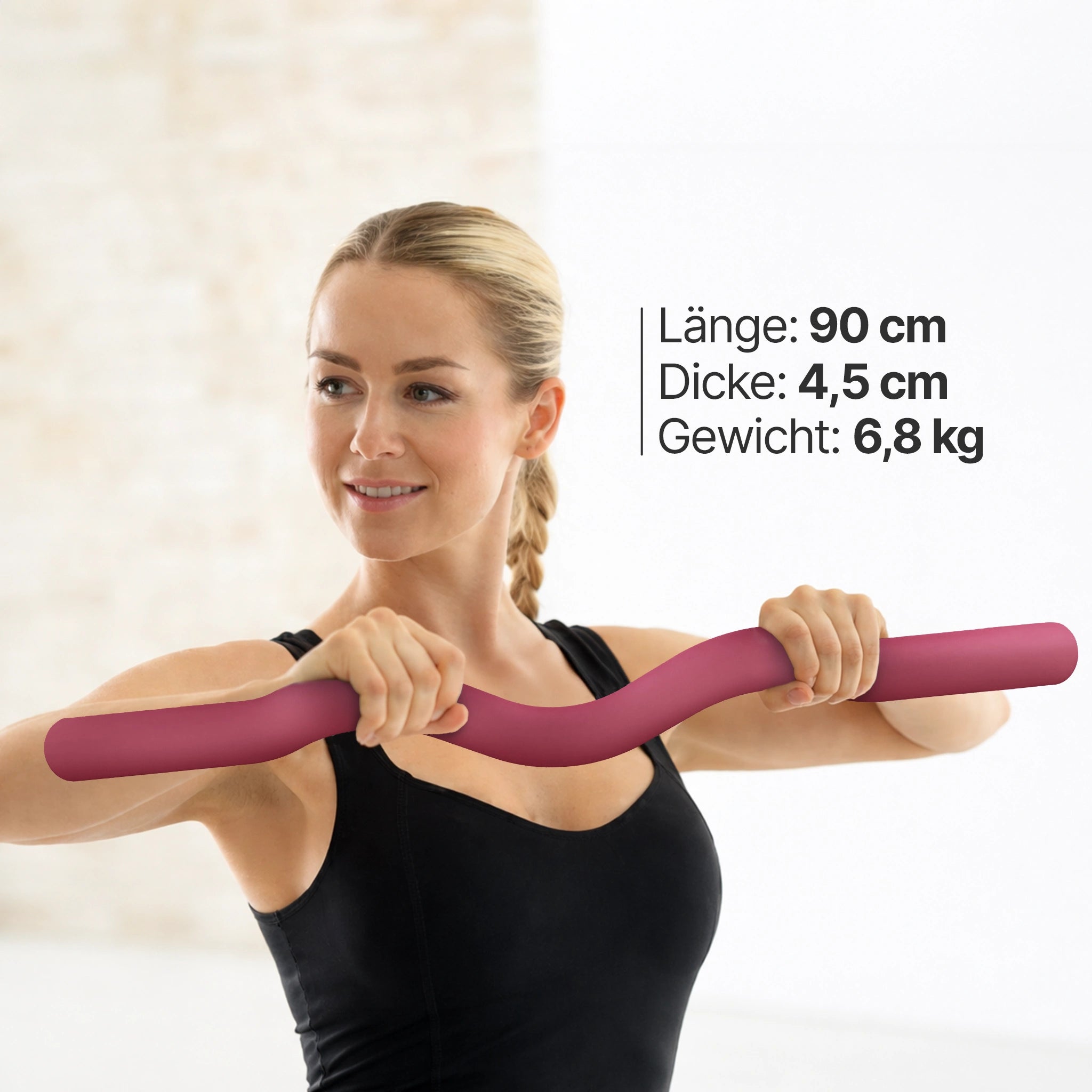 Pilates SZ Hantelstange - ergonomische Silikon Curlbar