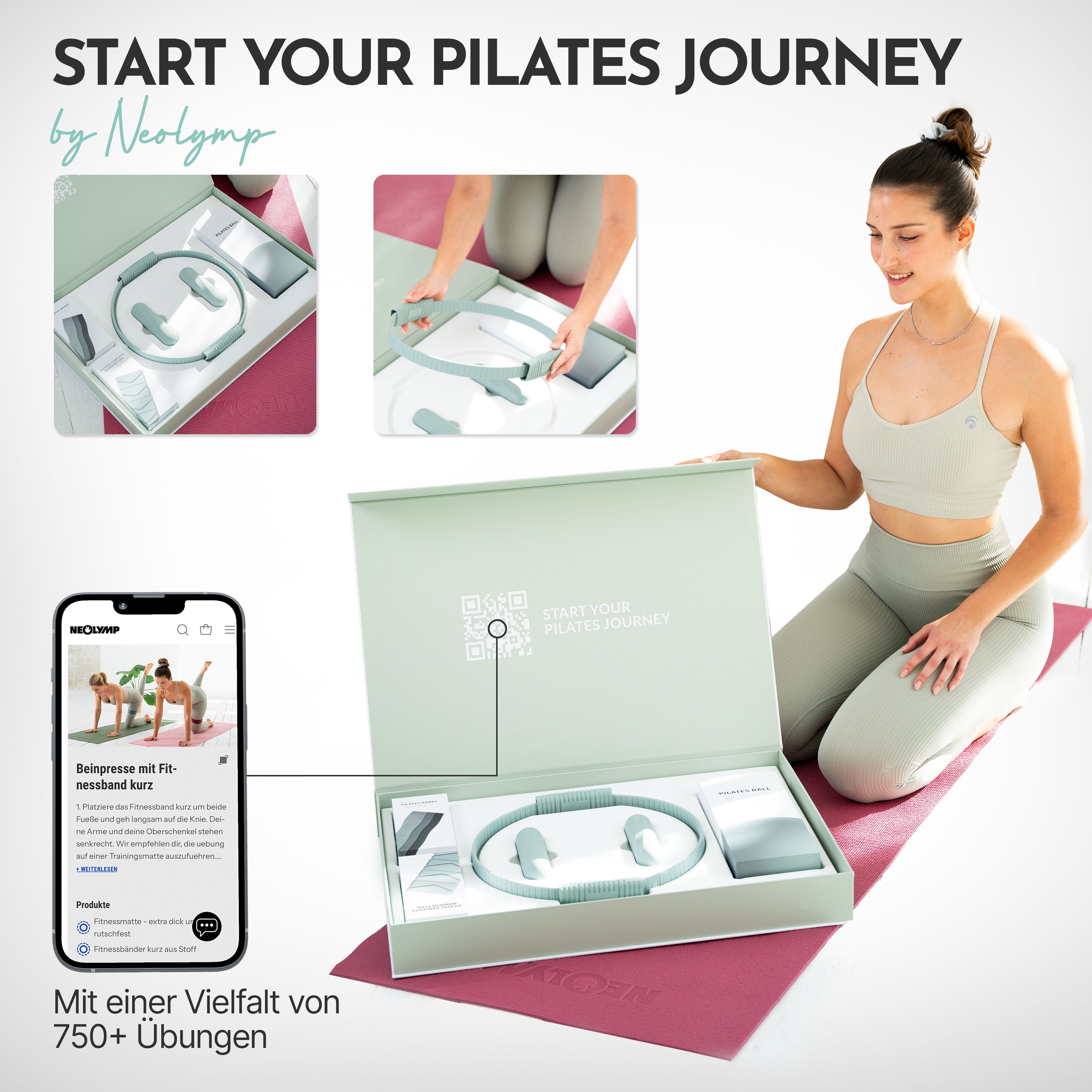 Premium Pilates Komplett-Set mit Geschenkbox