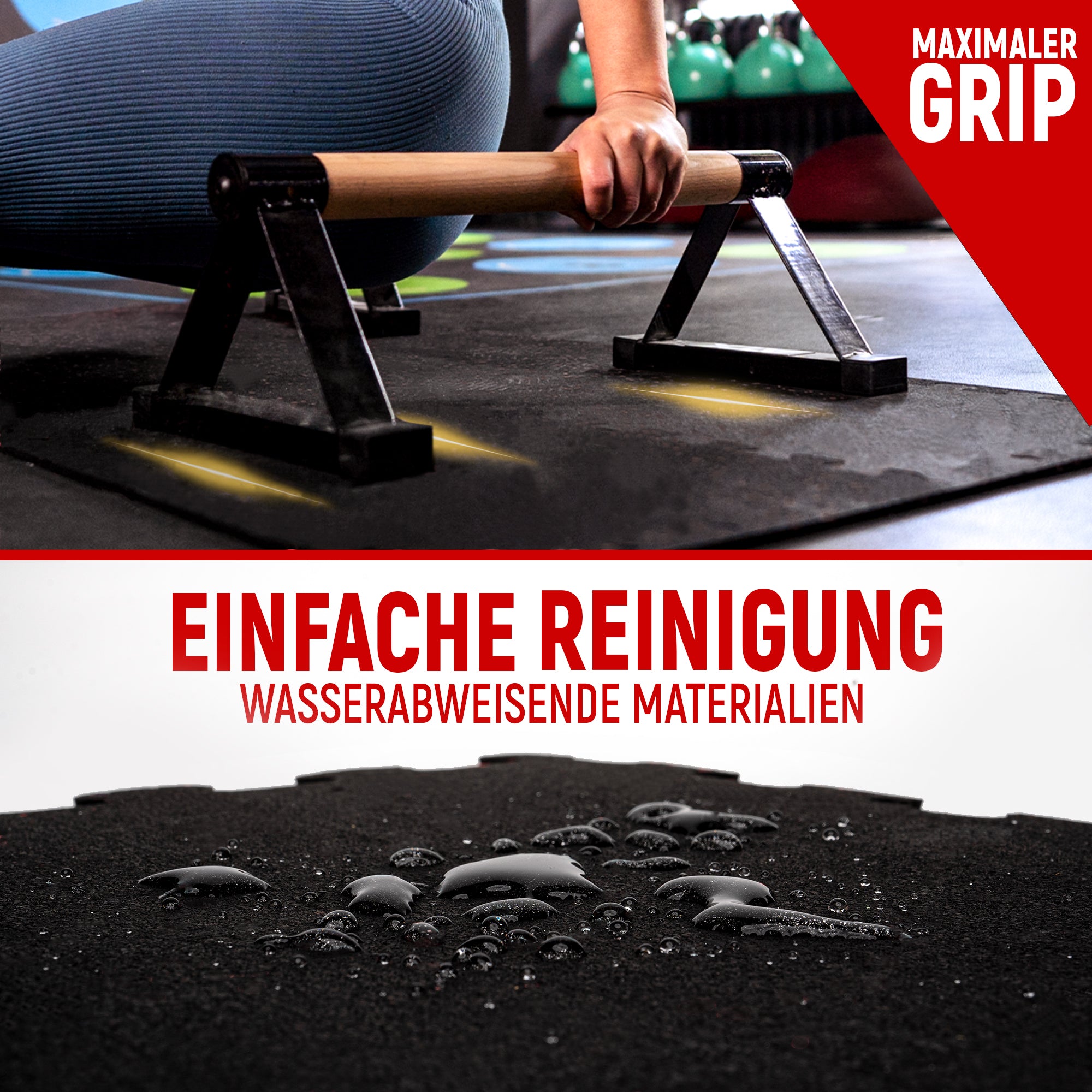 Robuste Bodenschutzmatte in Schwarz (Fitness Puzzelmatte)