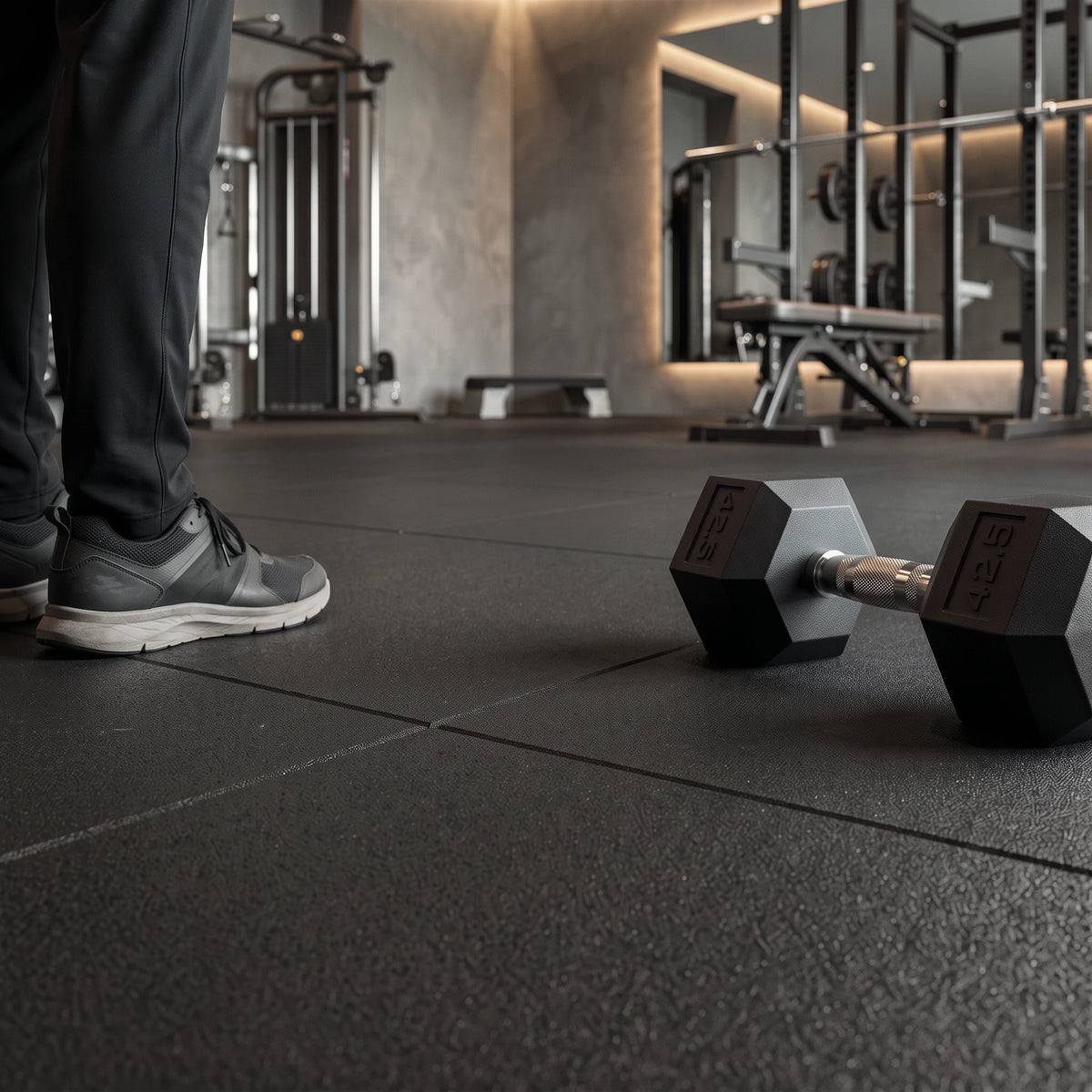 Sportboden PRO - 20 mm, Größe 100x100 cm - - Bodenschutz von NEOLYMP | Fitnessequipment und Sportartikel