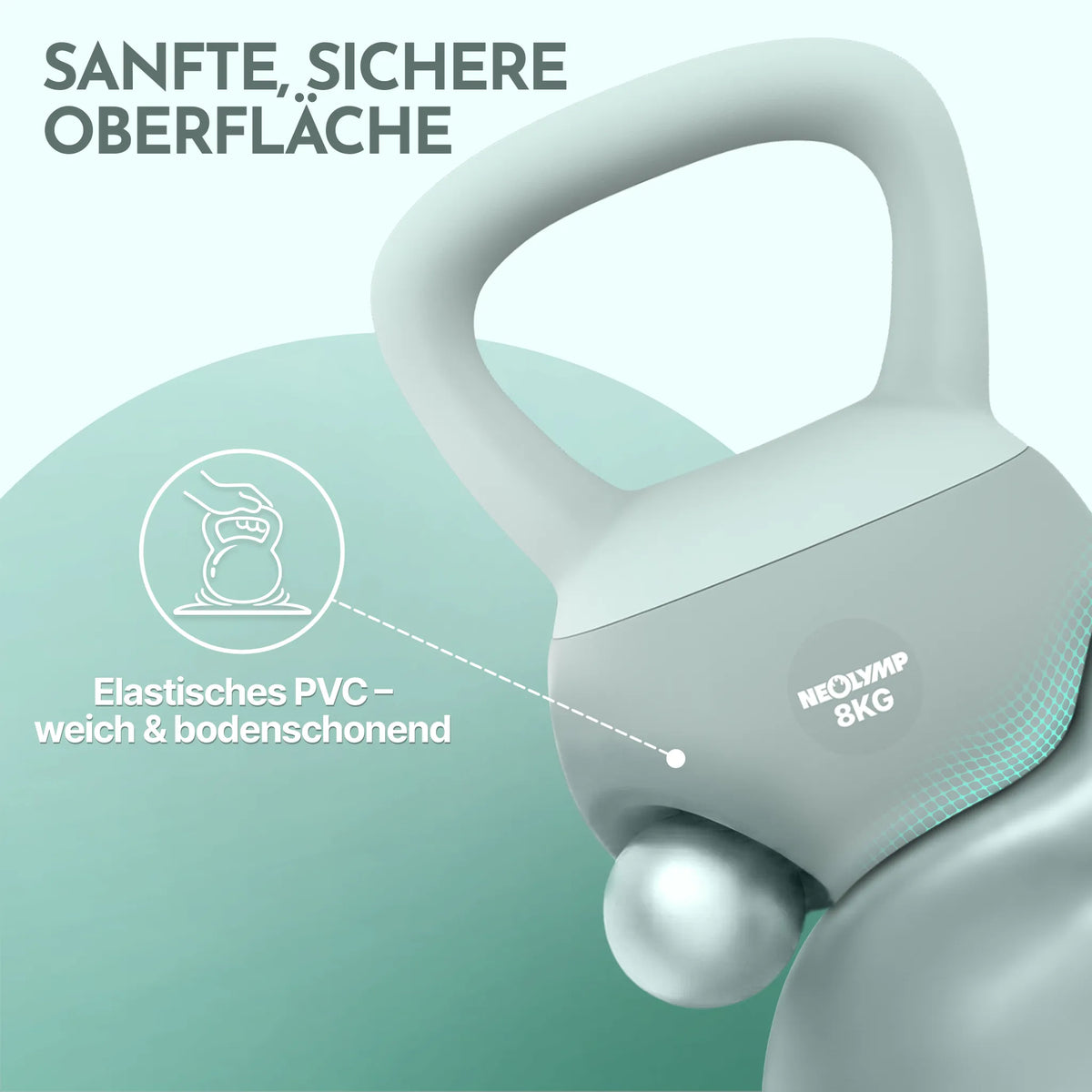 Soft Kettlebell - 2 kg bis 12 kg Trainingsgewichte – 8 kg / Sky Blue | B-Ware - - Outlet von NEOLYMP | Fitnessequipment und Sportartikel
