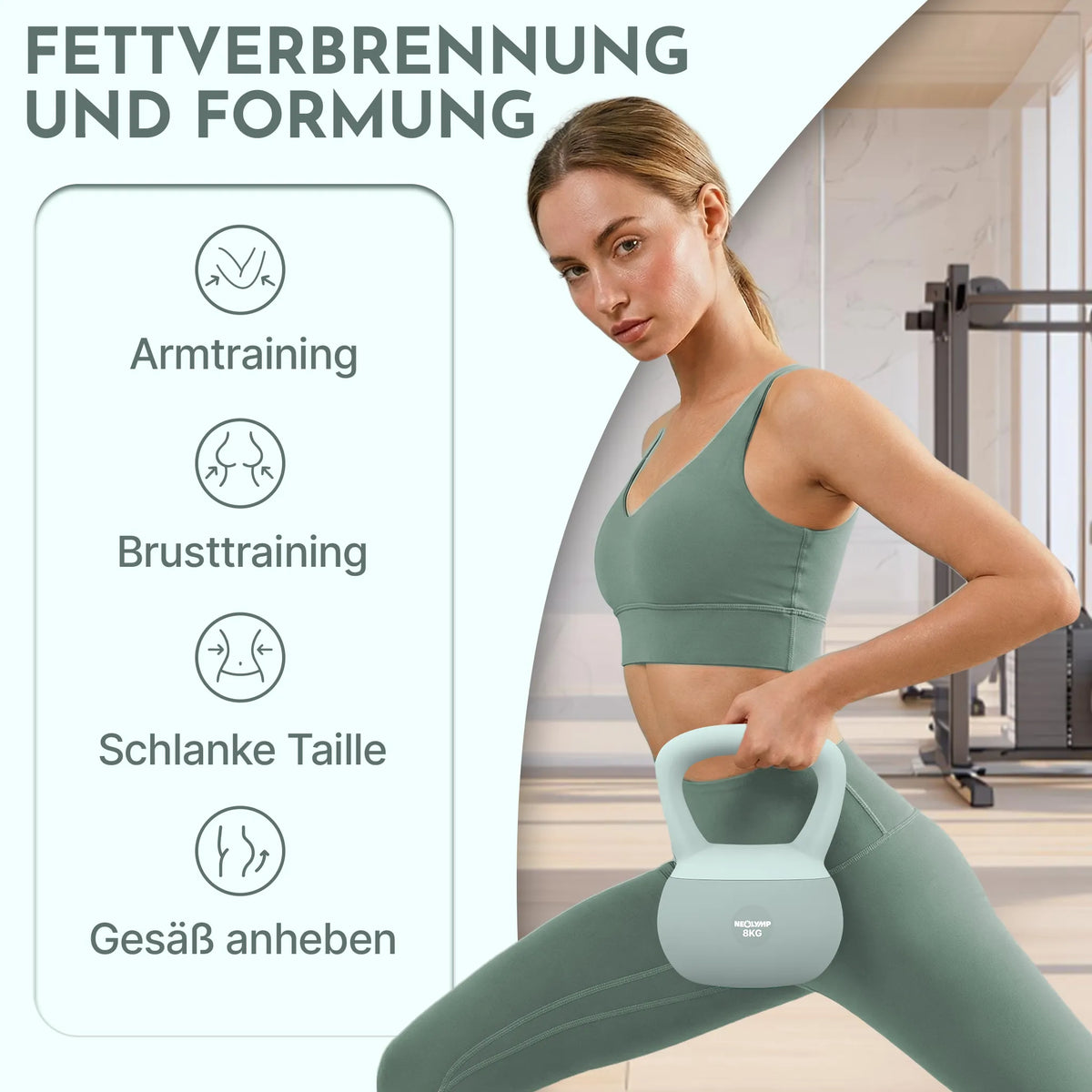Soft Kettlebell - 2 kg bis 12 kg Trainingsgewichte – 8 kg / Sky Blue | B-Ware - - Outlet von NEOLYMP | Fitnessequipment und Sportartikel