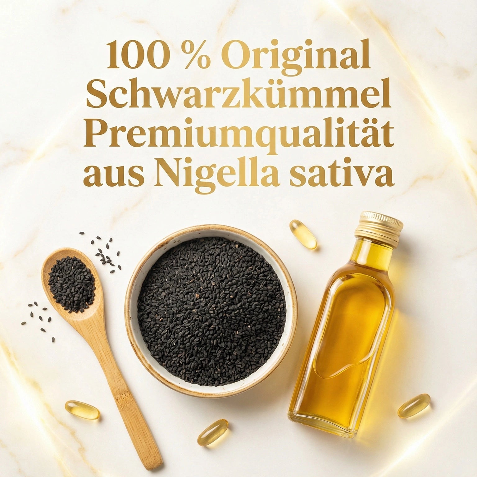 Nature Elegance - Schwarzkümmelöl - 240 vegane Kapseln, 4-Monats-Vorrat