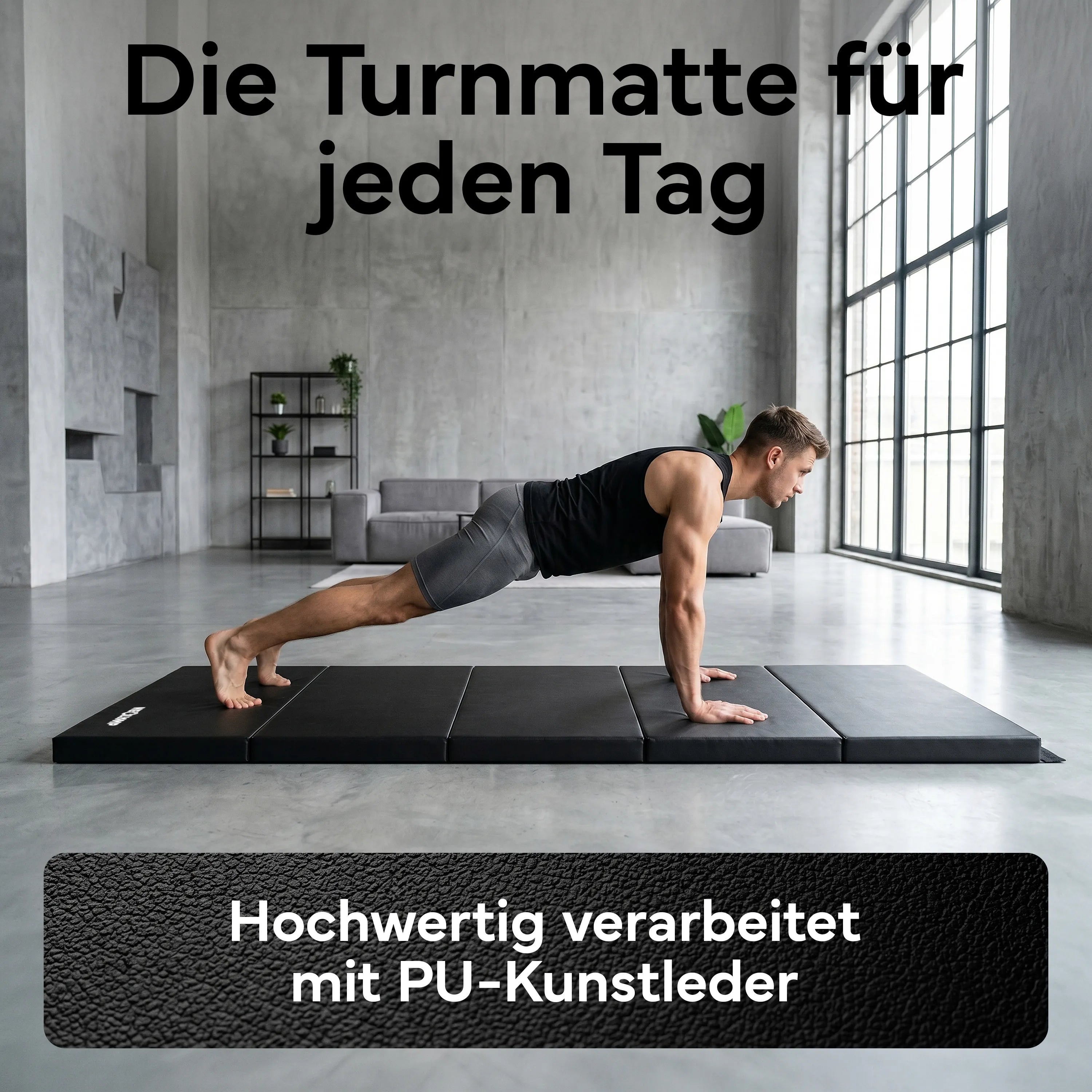 Turnmatte - faltbar mit Tragefunktion - Bunt M (190x80x5 cm) - von NEOLYMP | Fitnessequipment und Sportartikel