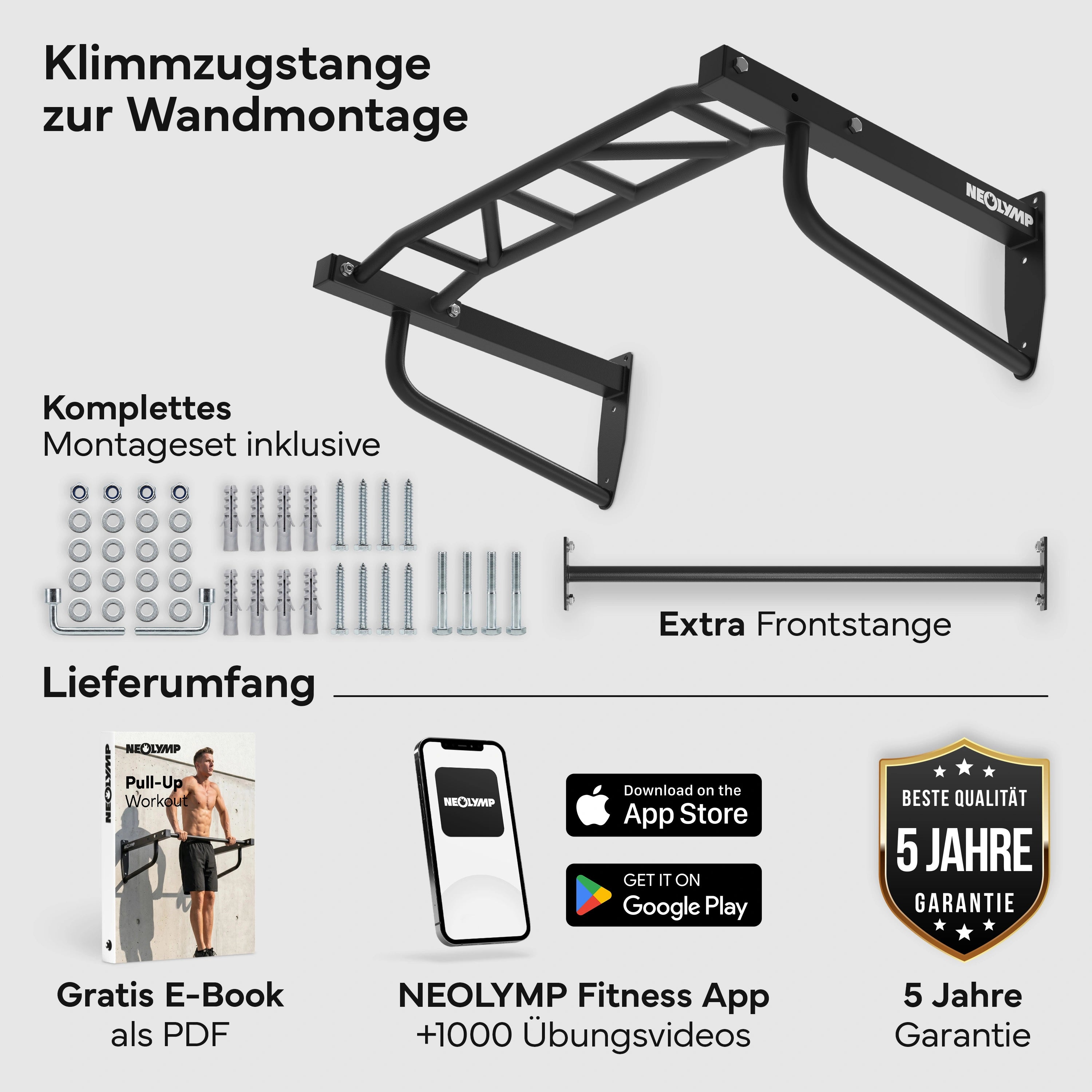 Klimmzugstange Outdoor - 2-in-1 Klimmzugstation