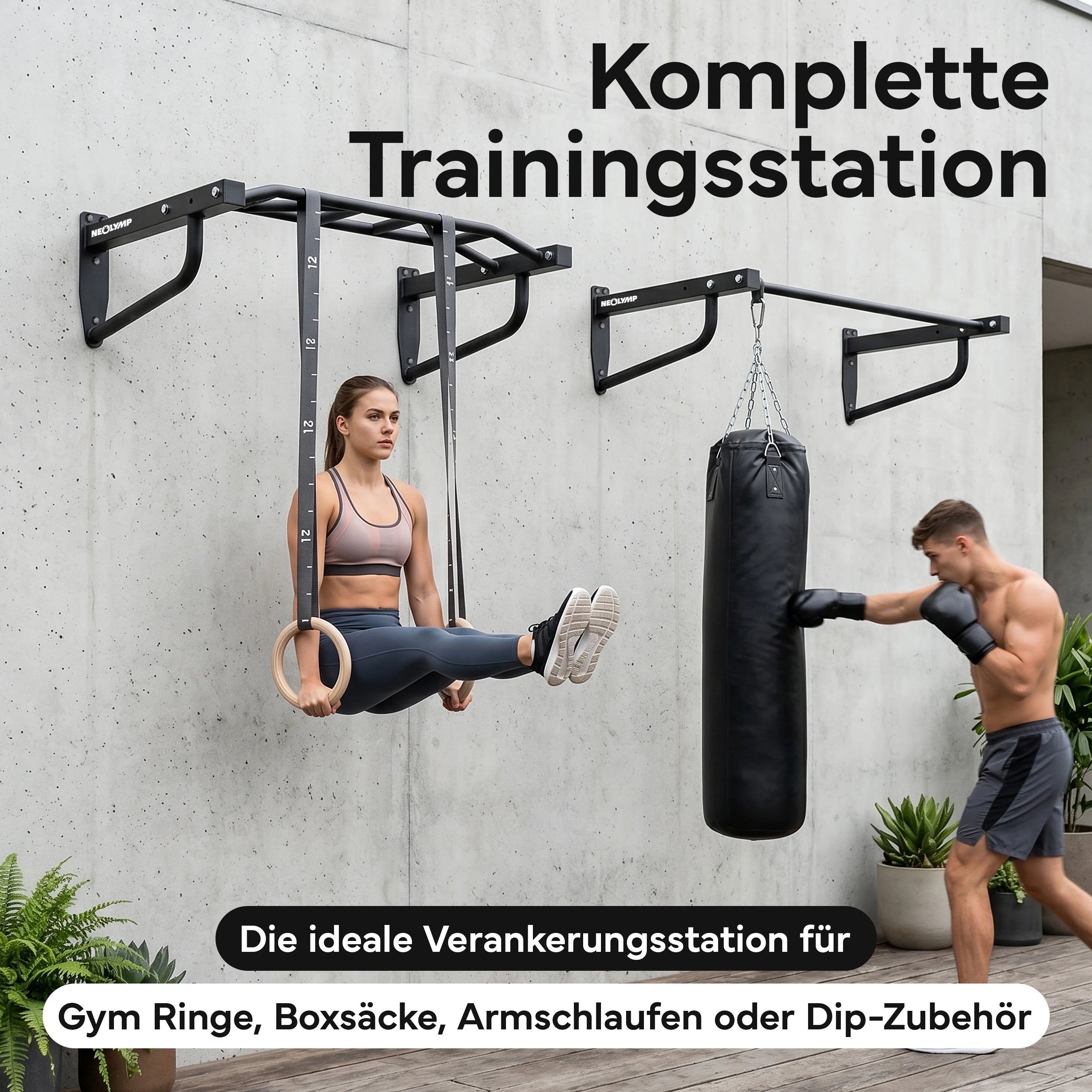 Klimmzugstange Outdoor - 2-in-1 Klimmzugstation