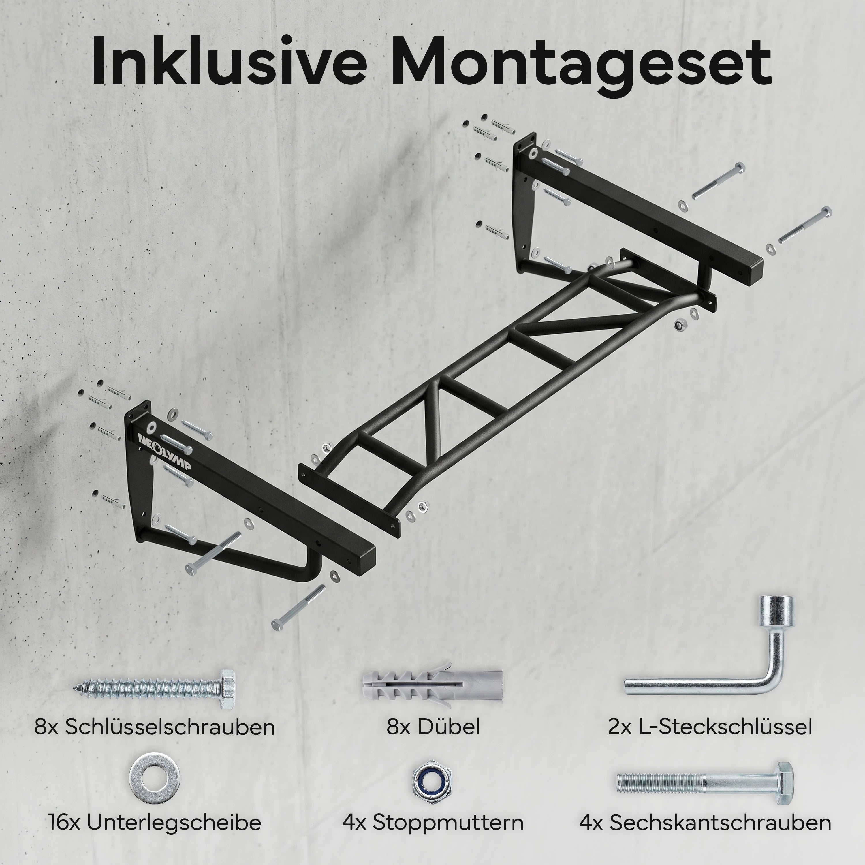 Klimmzugstange Outdoor - 2-in-1 Klimmzugstation