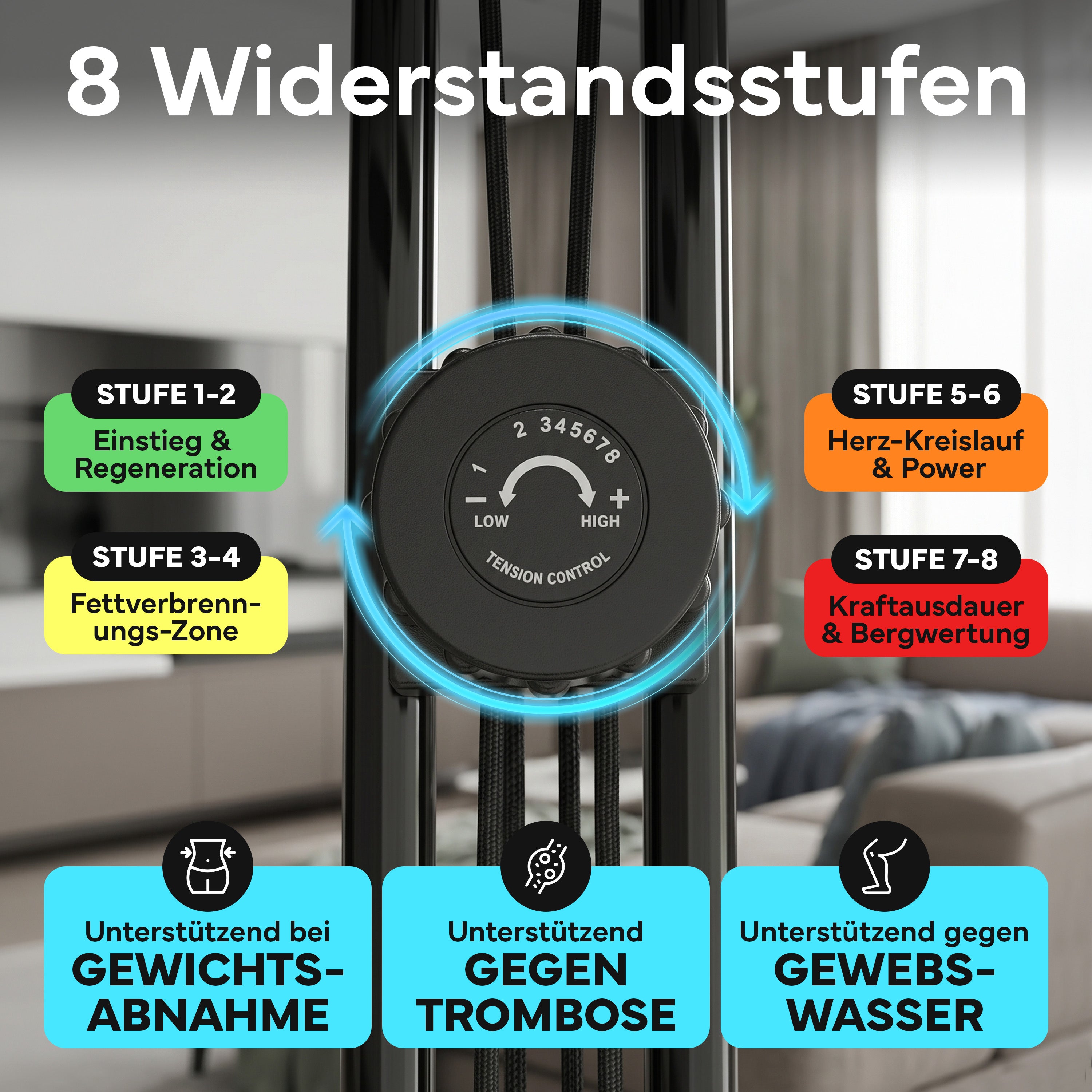 Fitnessbike X-Bike, Heimtrainer mit 8 Widerstandsstufen