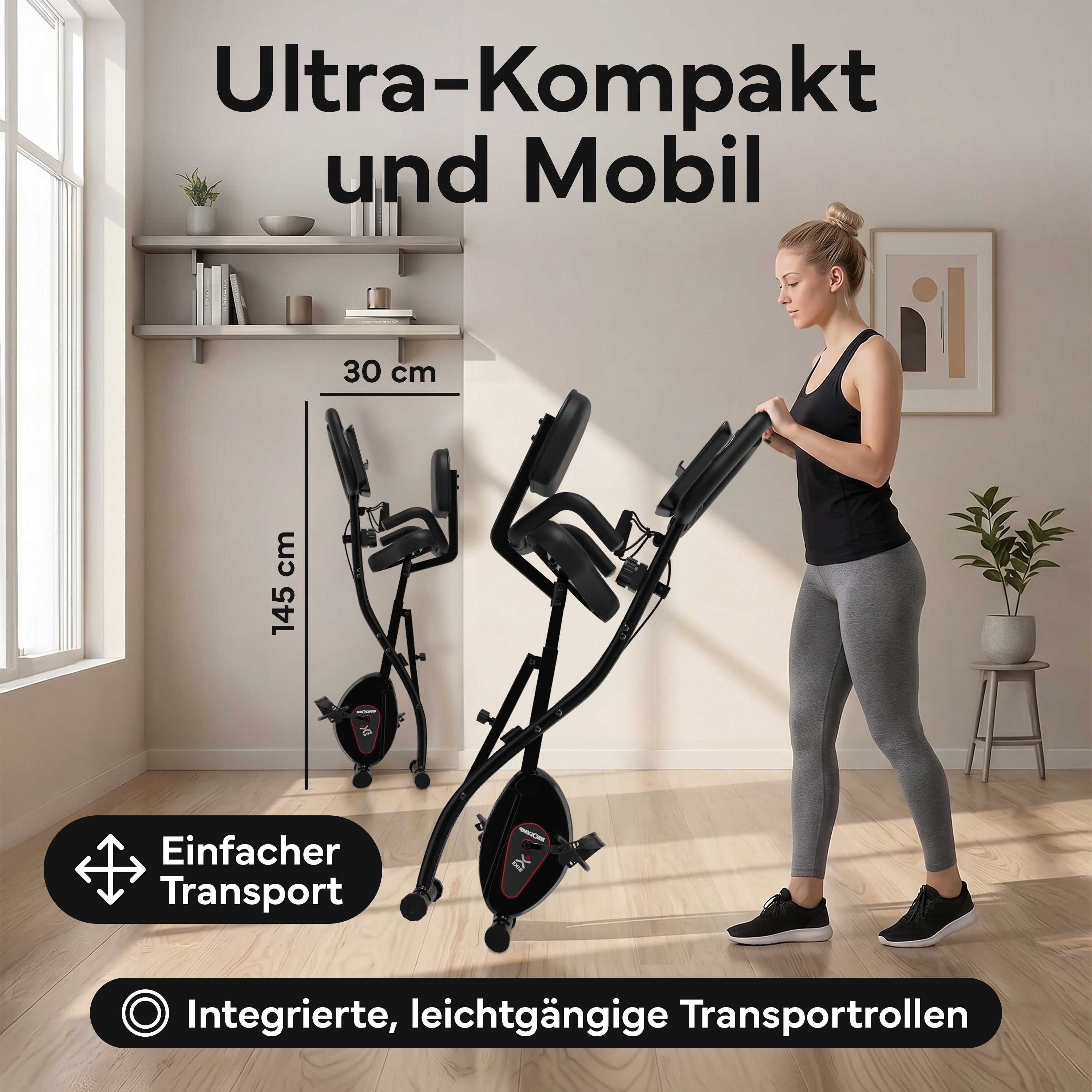 Fitnessbike X-Bike, Heimtrainer mit 8 Widerstandsstufen