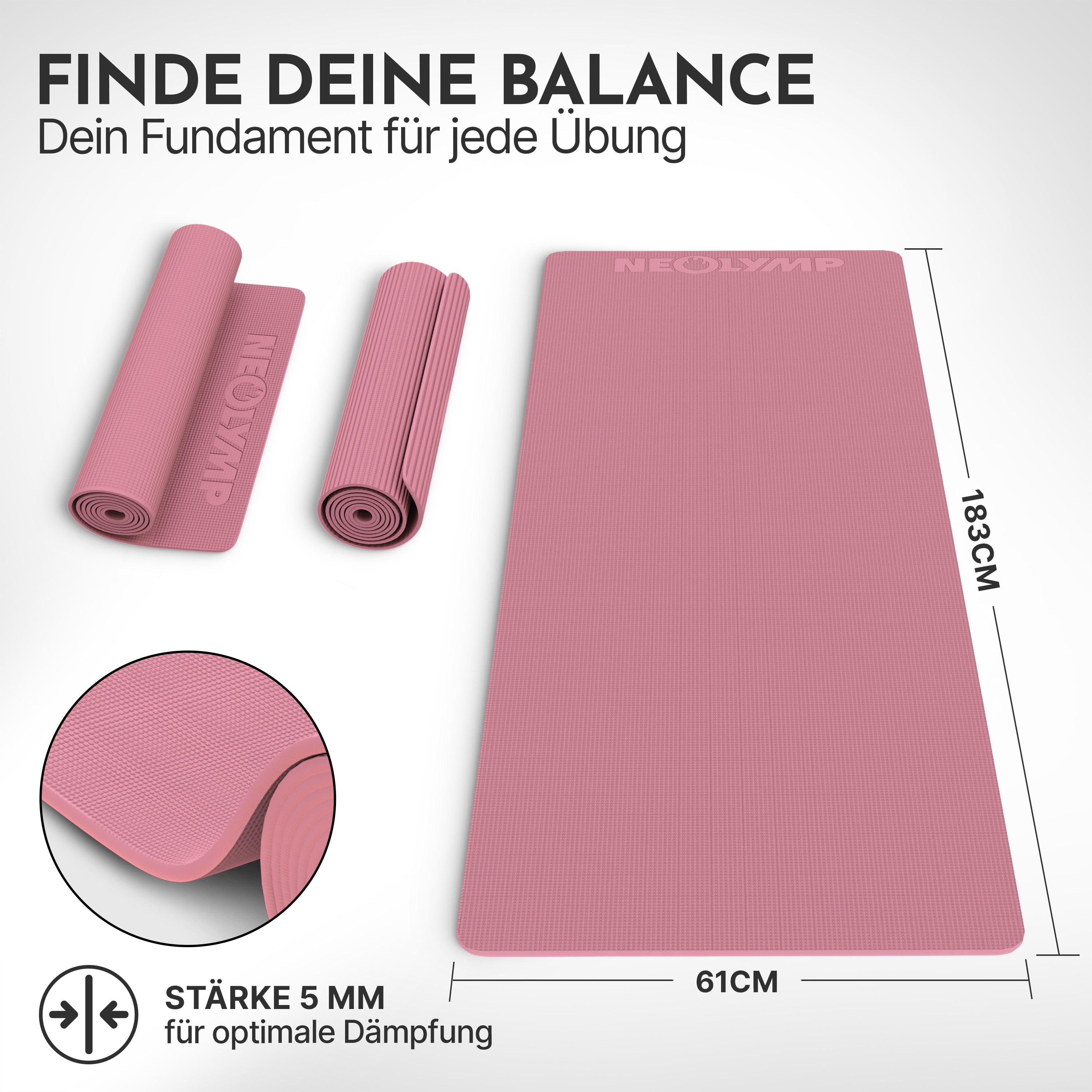 Premium Yogamatte – ideal für Yoga, Pilates & Gymnastik