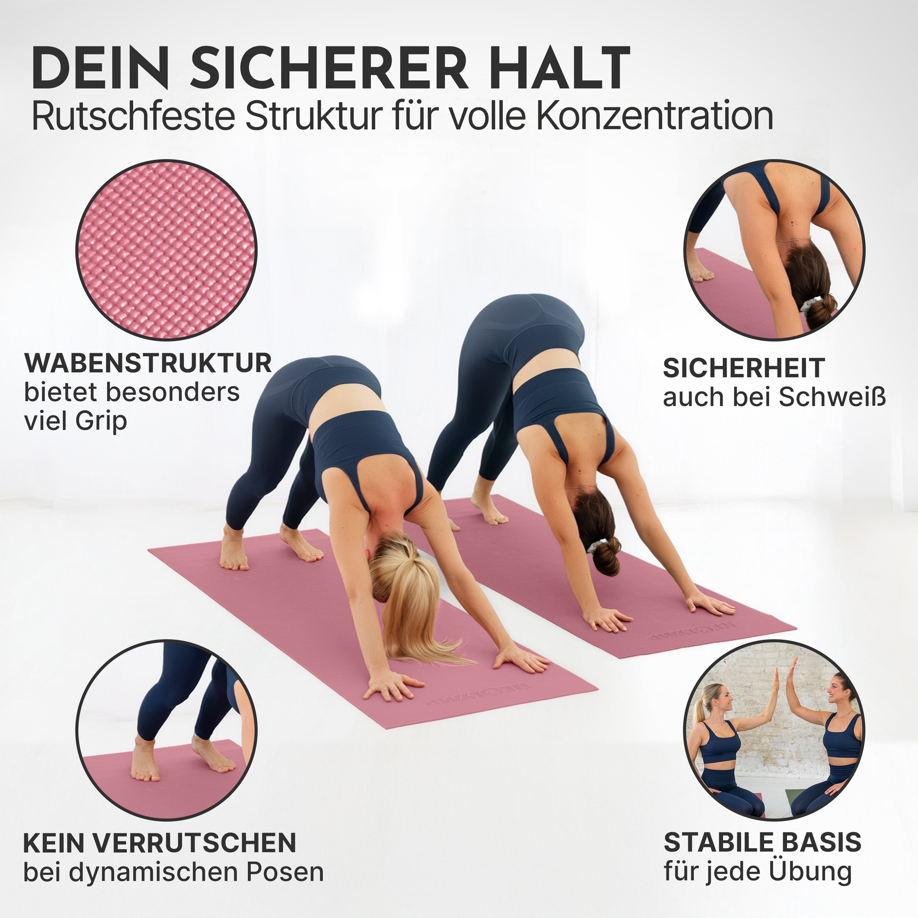 Premium Yogamatte – ideal für Yoga, Pilates & Gymnastik