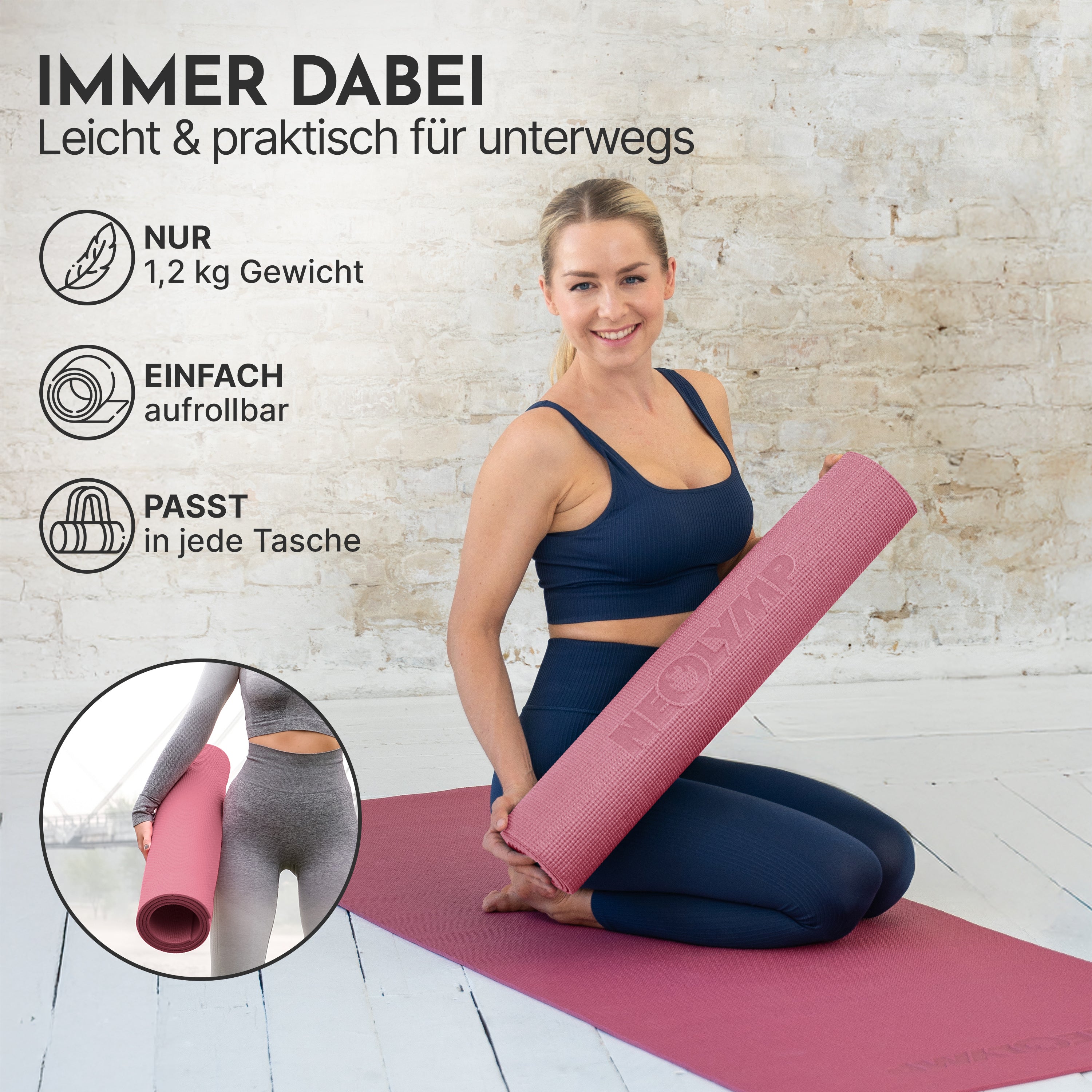 Premium Yogamatte – ideal für Yoga, Pilates & Gymnastik