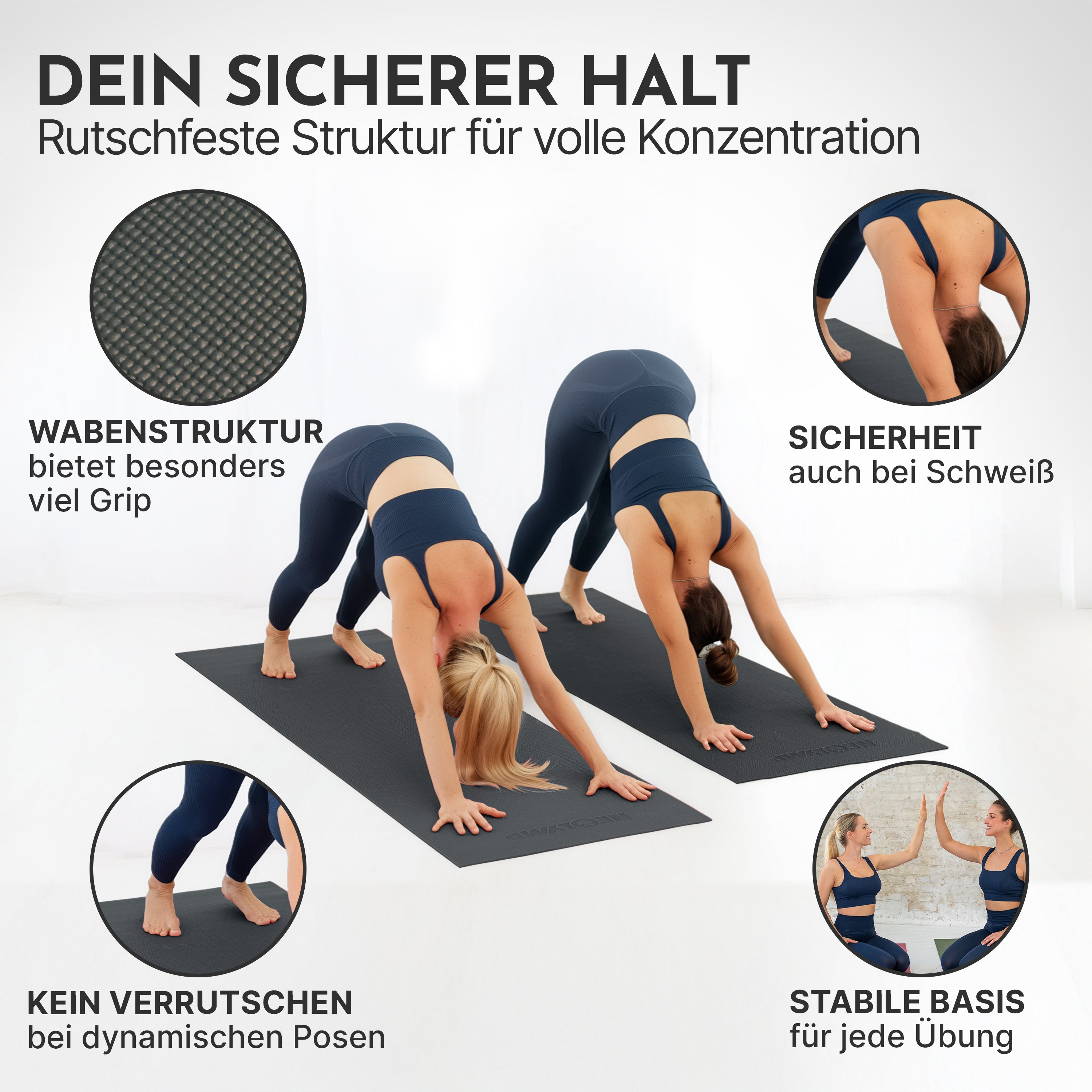 Premium Yogamatte – ideal für Yoga, Pilates & Gymnastik
