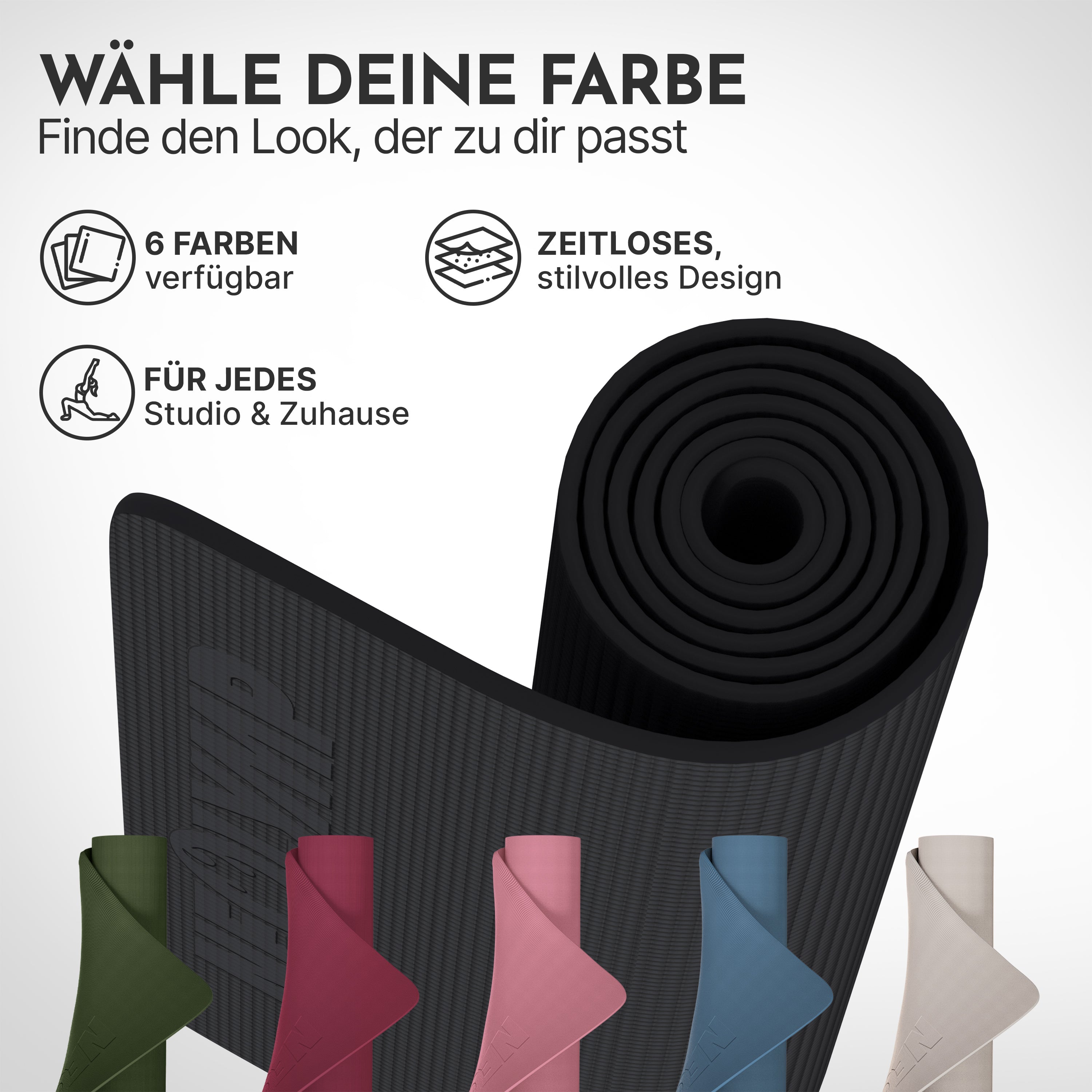 Premium Yogamatte – ideal für Yoga, Pilates & Gymnastik