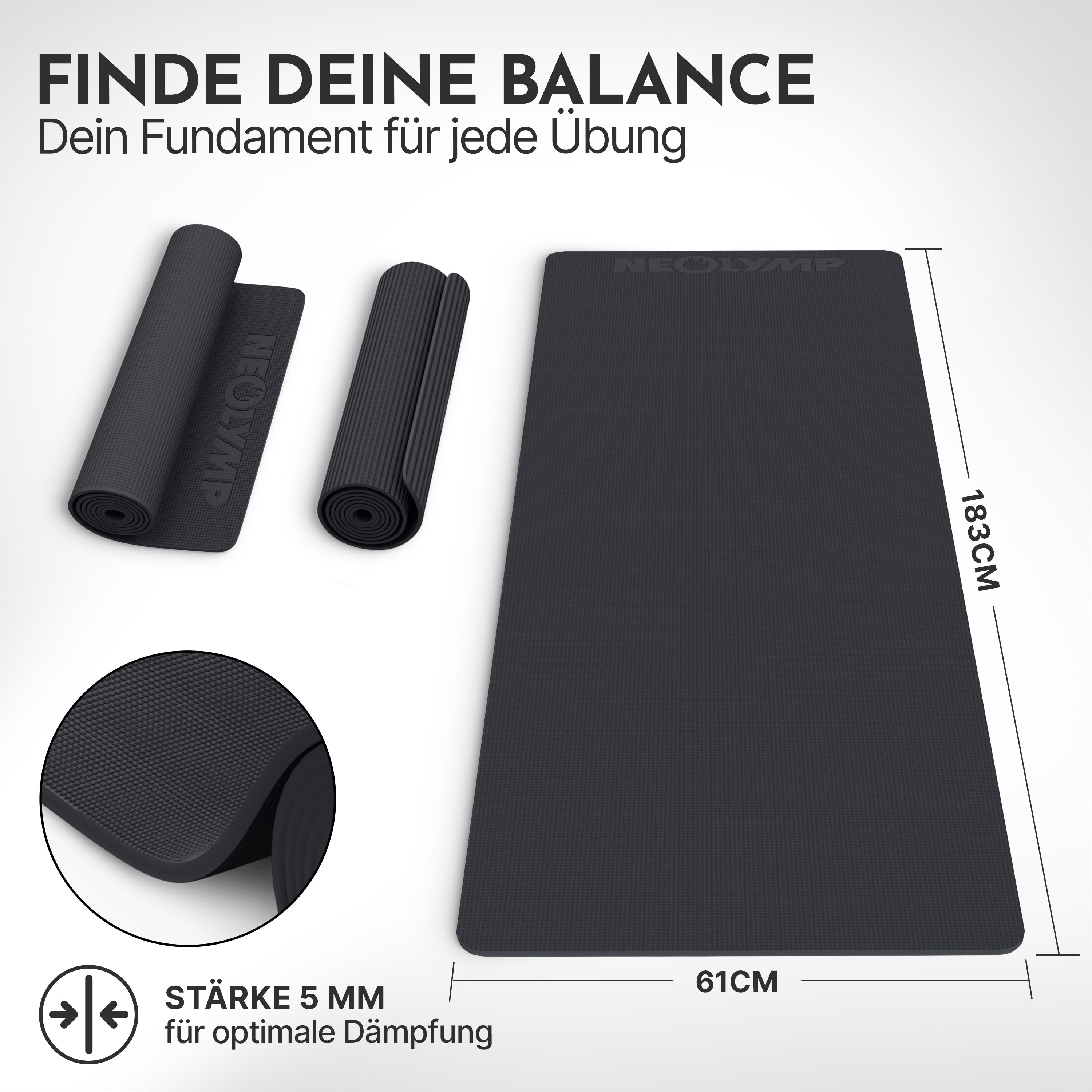 Premium Yogamatte – ideal für Yoga, Pilates & Gymnastik