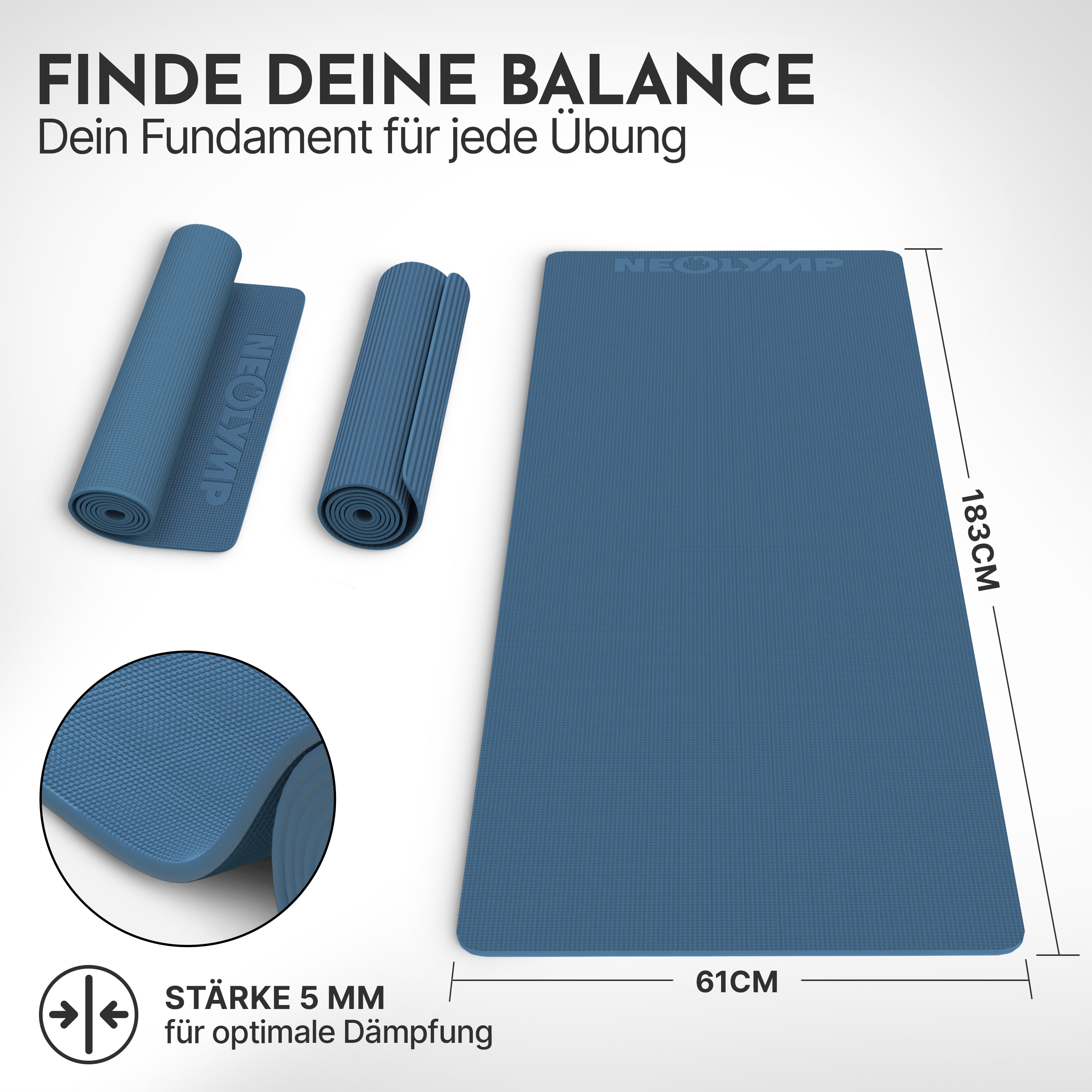 Premium Yogamatte – ideal für Yoga, Pilates & Gymnastik