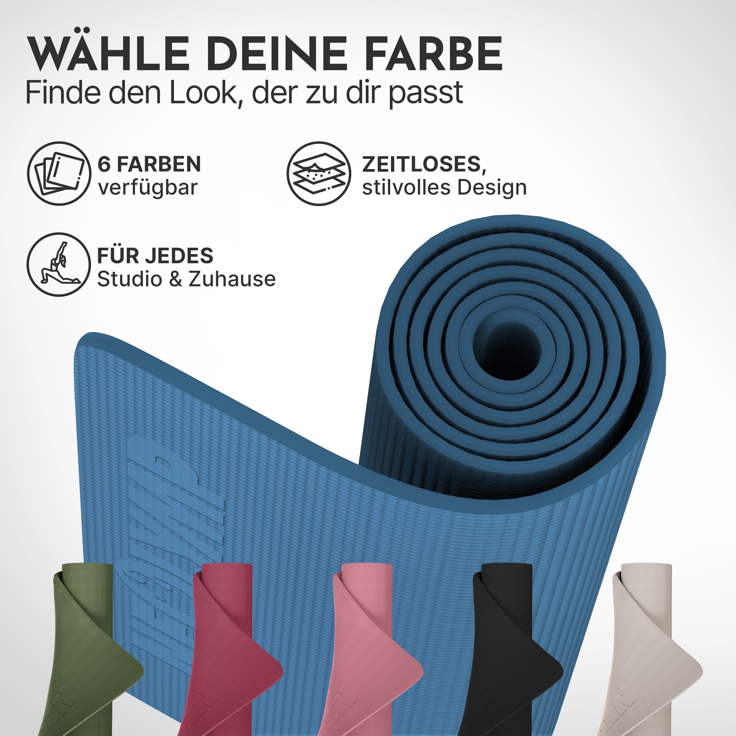 Premium Yogamatte – ideal für Yoga, Pilates & Gymnastik