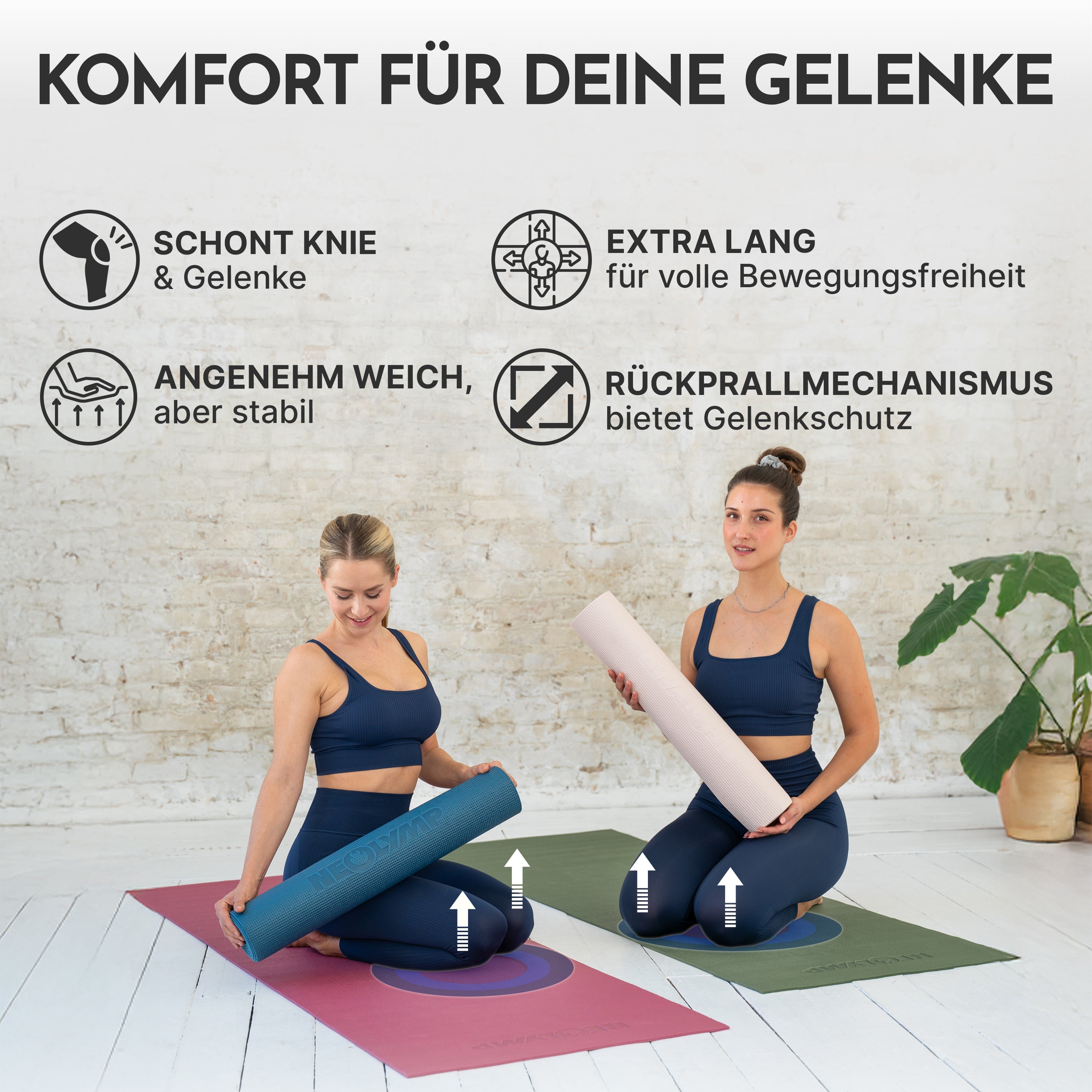 Premium Yogamatte – ideal für Yoga, Pilates & Gymnastik