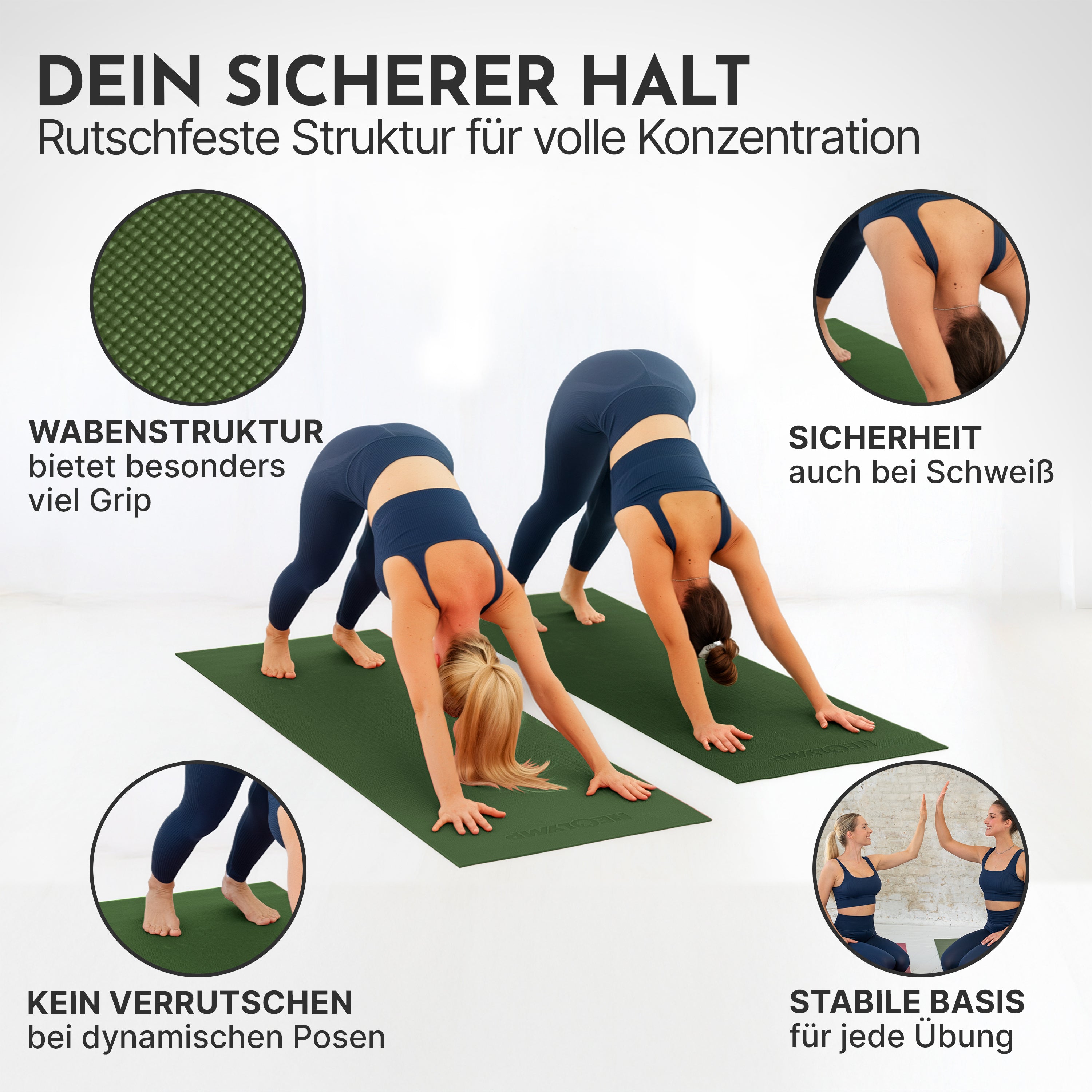 Premium Yogamatte – ideal für Yoga, Pilates & Gymnastik