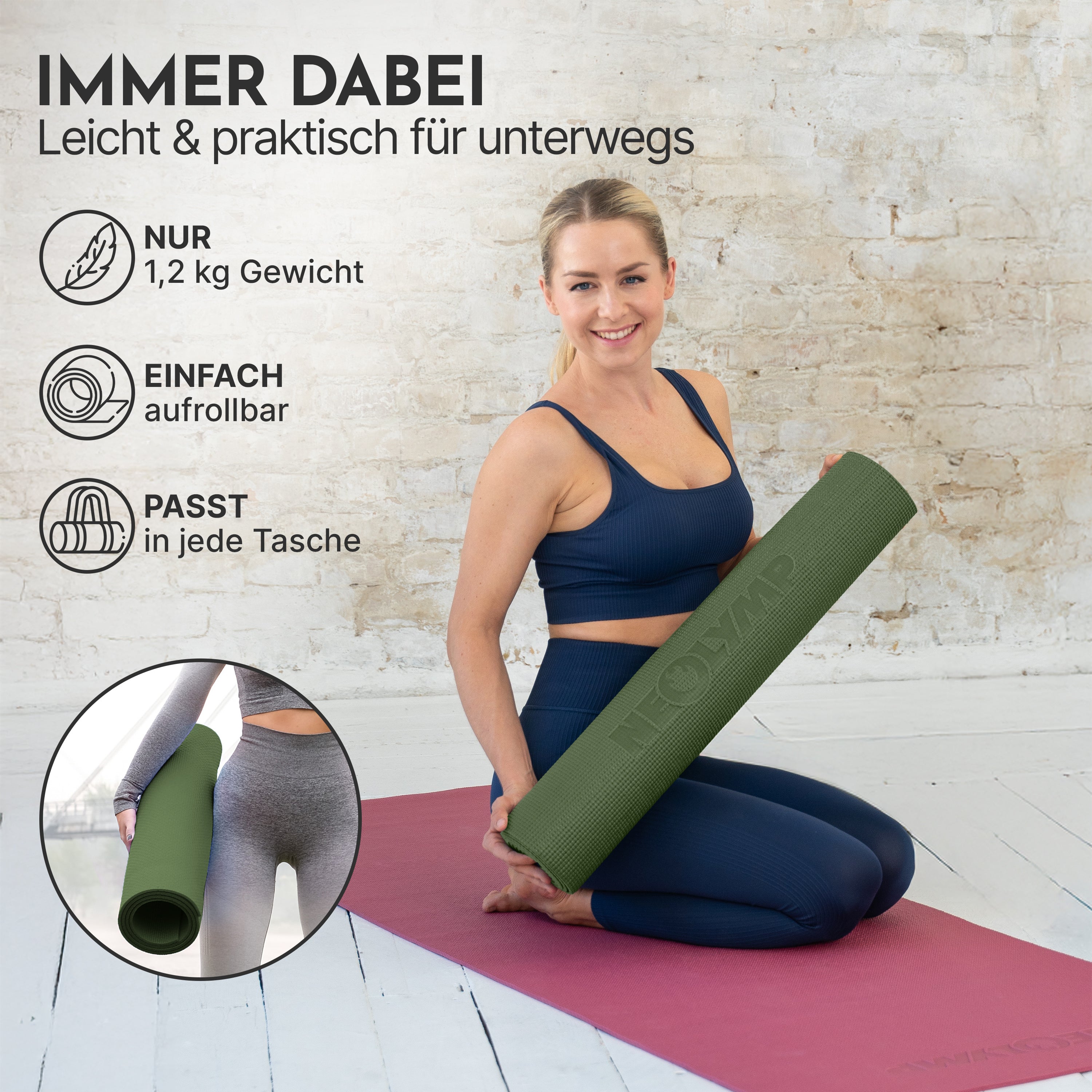 Premium Yogamatte – ideal für Yoga, Pilates & Gymnastik